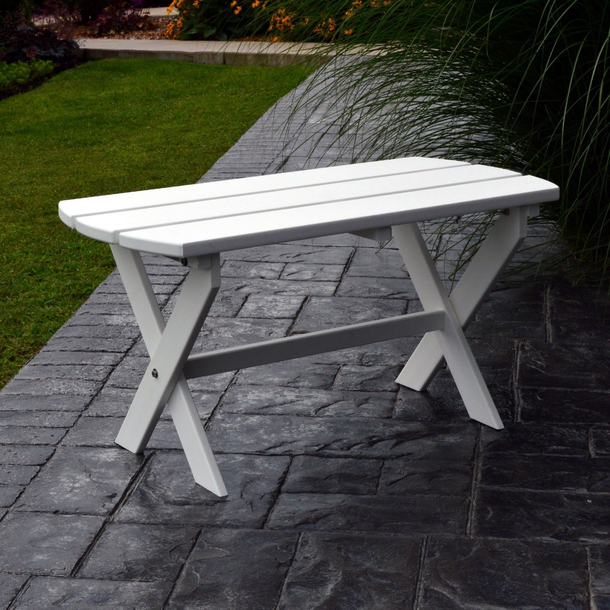 A&L Furniture Poly Folding Oval Coffee Table