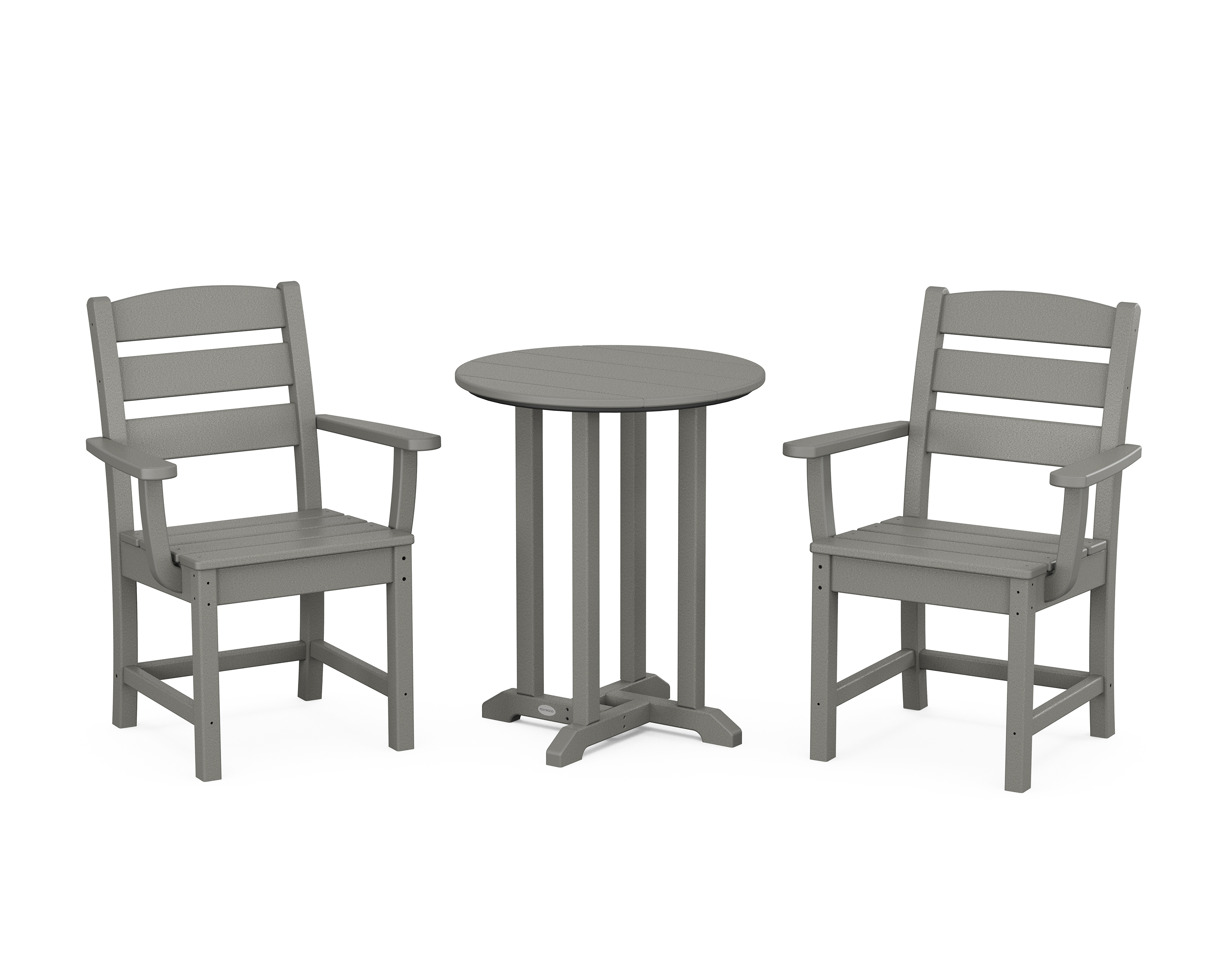 POLYWOOD Lakeside 3-Piece Round Bistro Dining Set
