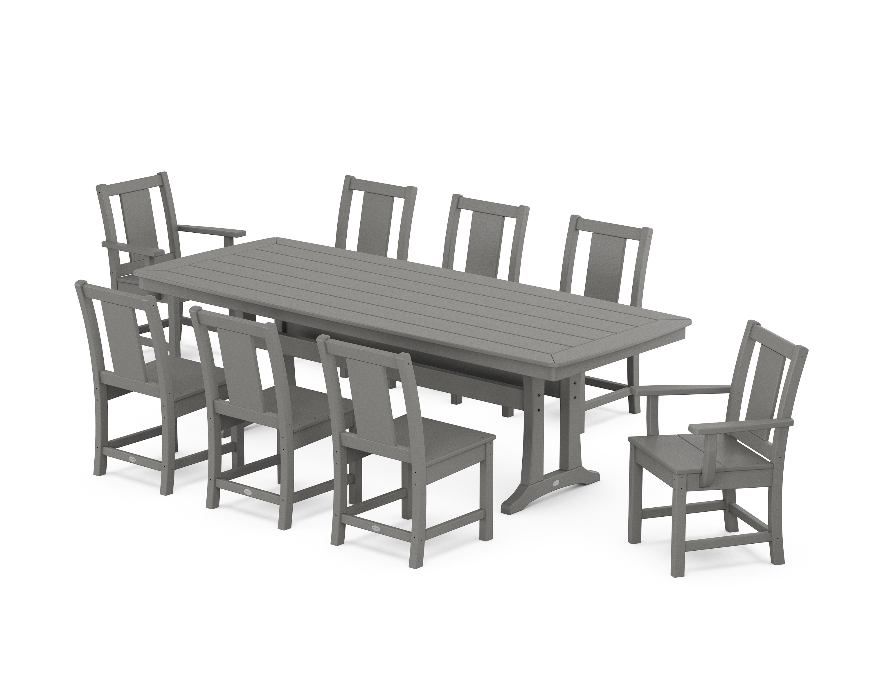 POLYWOOD Prairie 9-Piece Dining Set with Trestle Legs