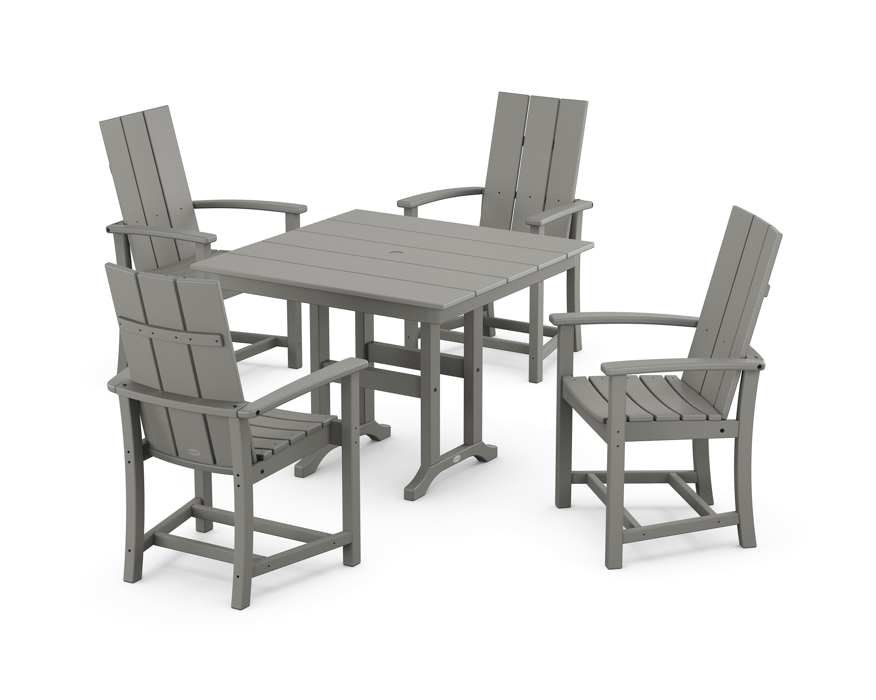 POLYWOOD Modern Adirondack 5-Piece Farmhouse Dining Set