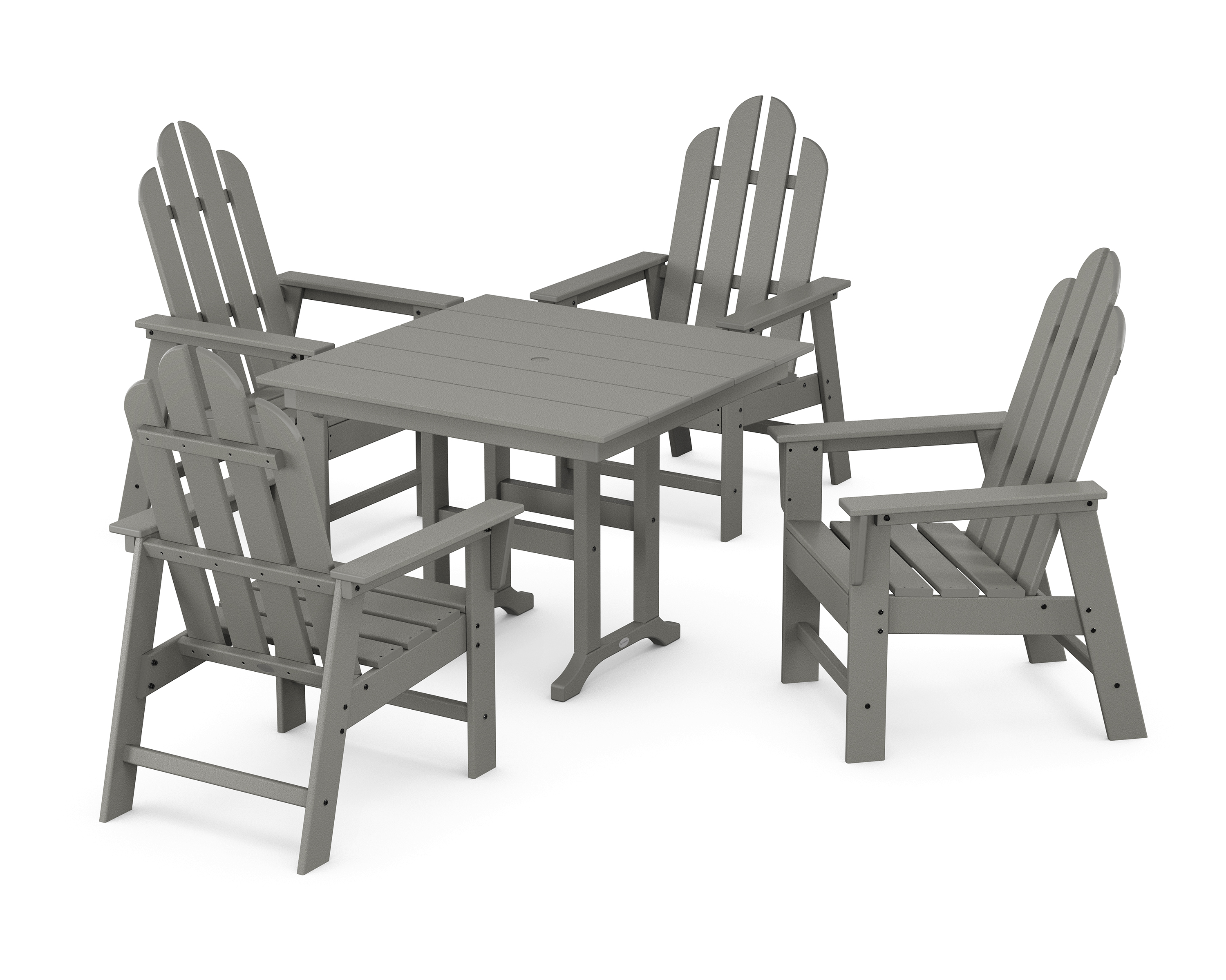 POLYWOOD Long Island 5-Piece Farmhouse Dining Set