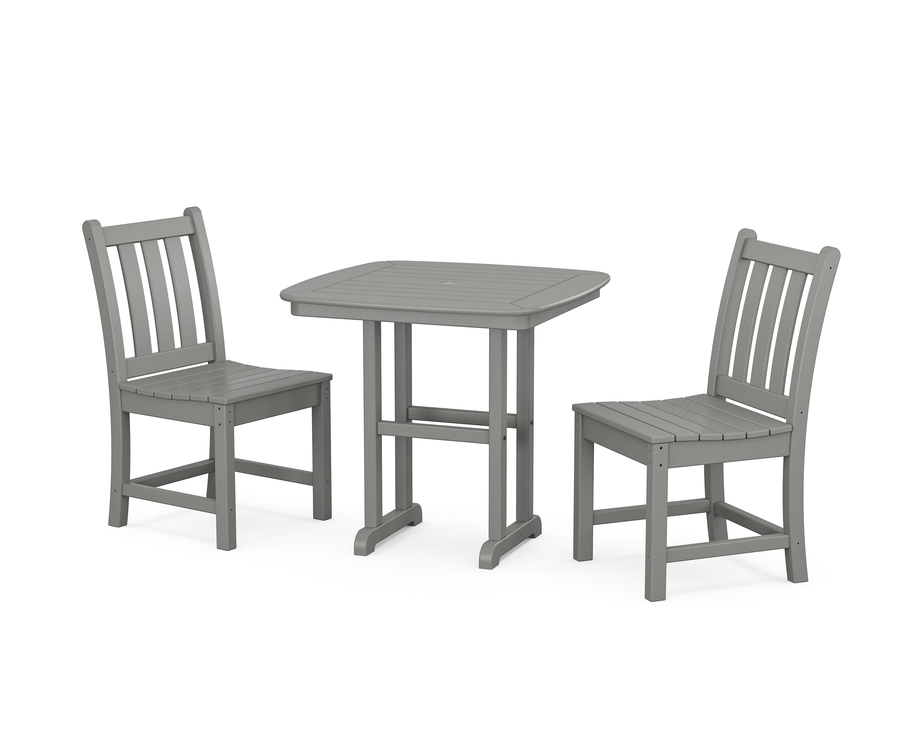 POLYWOOD Traditional Garden Side Chair 3-Piece Dining Set