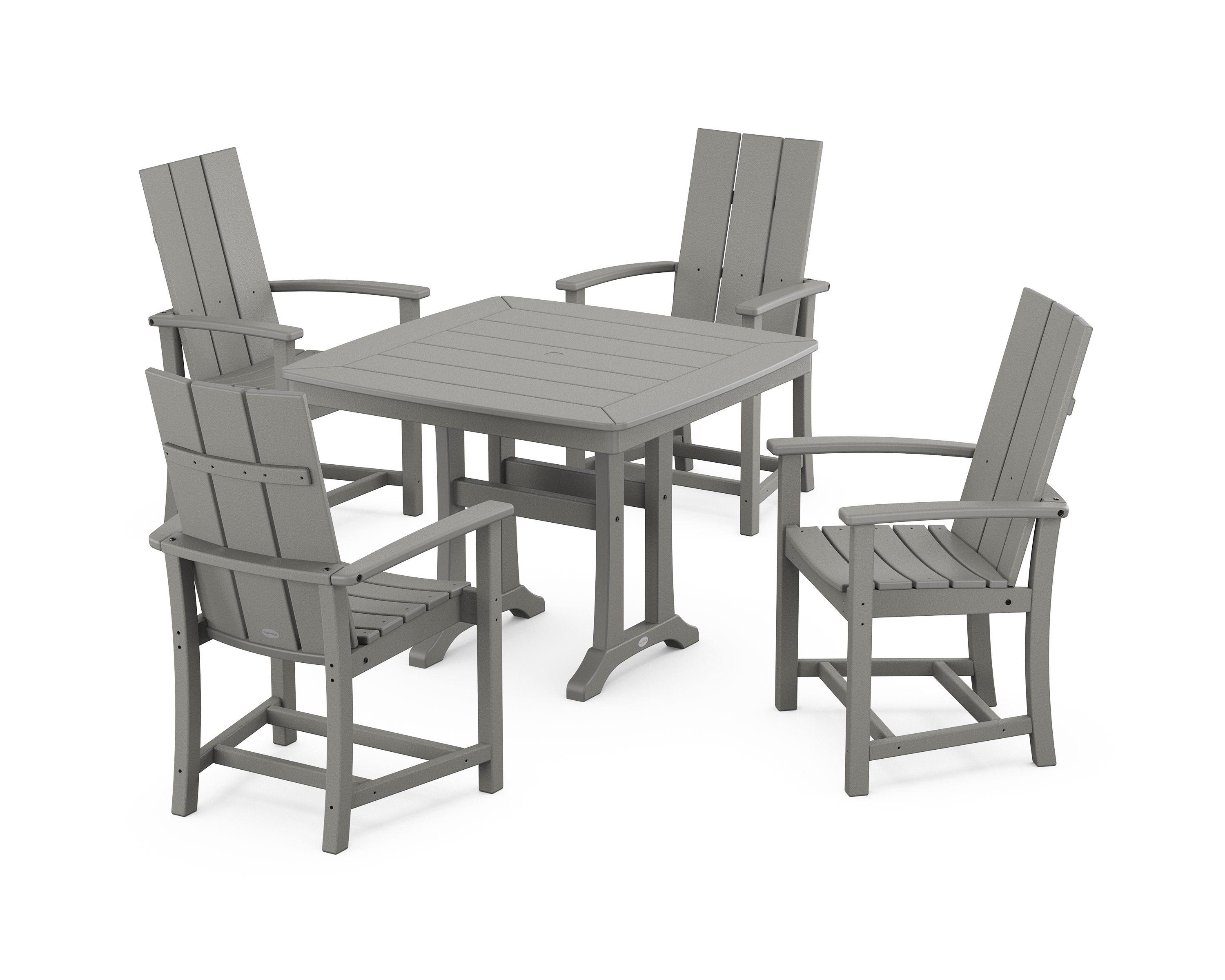 POLYWOOD Modern Adirondack 5-Piece Dining Set with Trestle Legs