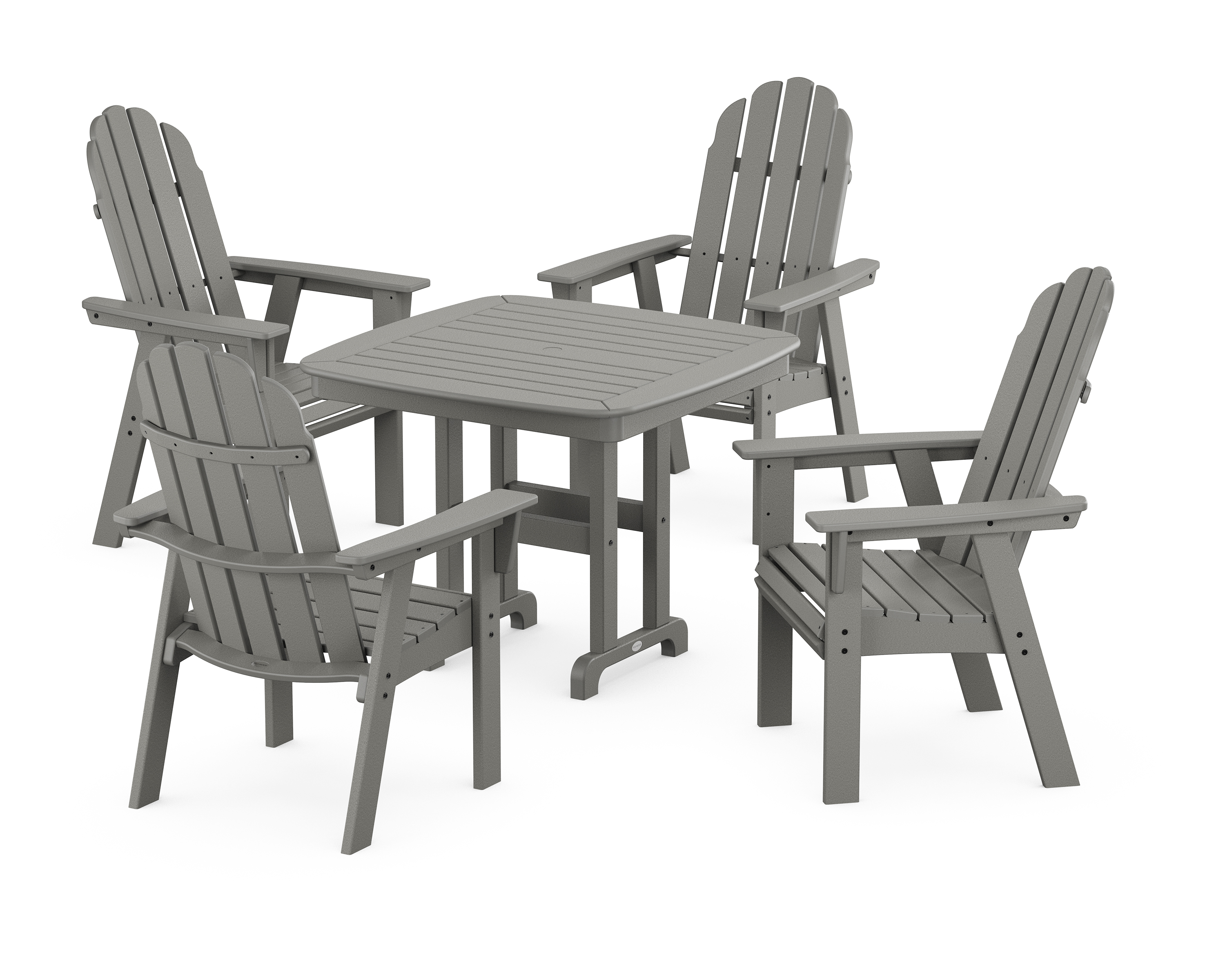 POLYWOOD Vineyard Curveback Adirondack 5-Piece Dining Set