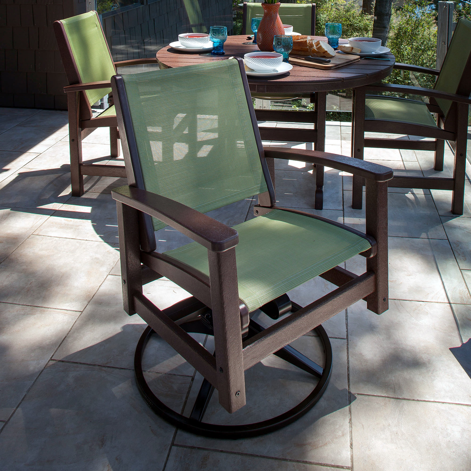 POLYWOOD® Coastal Swivel Rocker