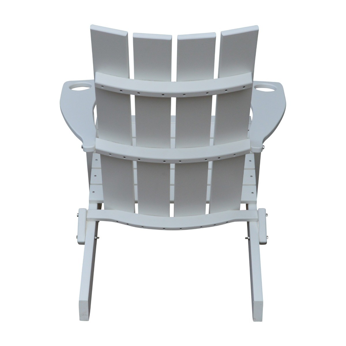 A&L Furniture Poly Hampton Folding Adirondack Chair w/2 Cupholders