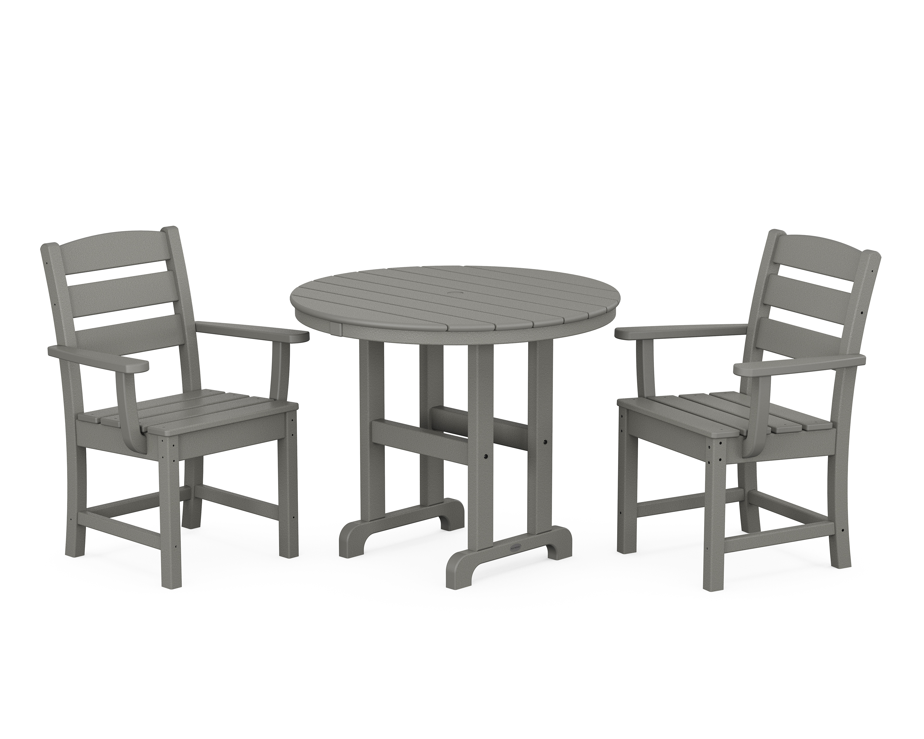 POLYWOOD Lakeside 3-Piece Round Dining Set