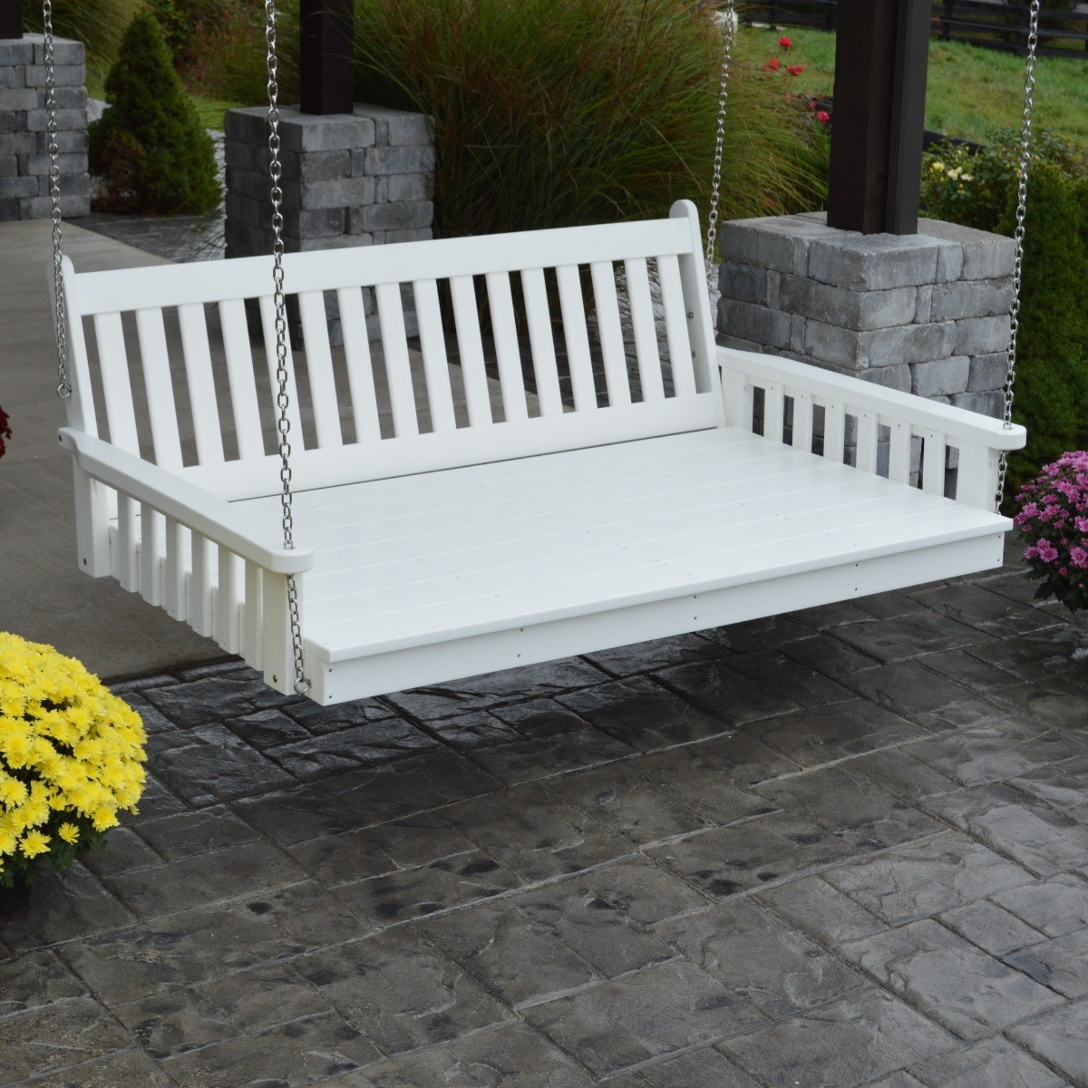 A&L Furniture 6 ft Poly Traditional English Swing Bed