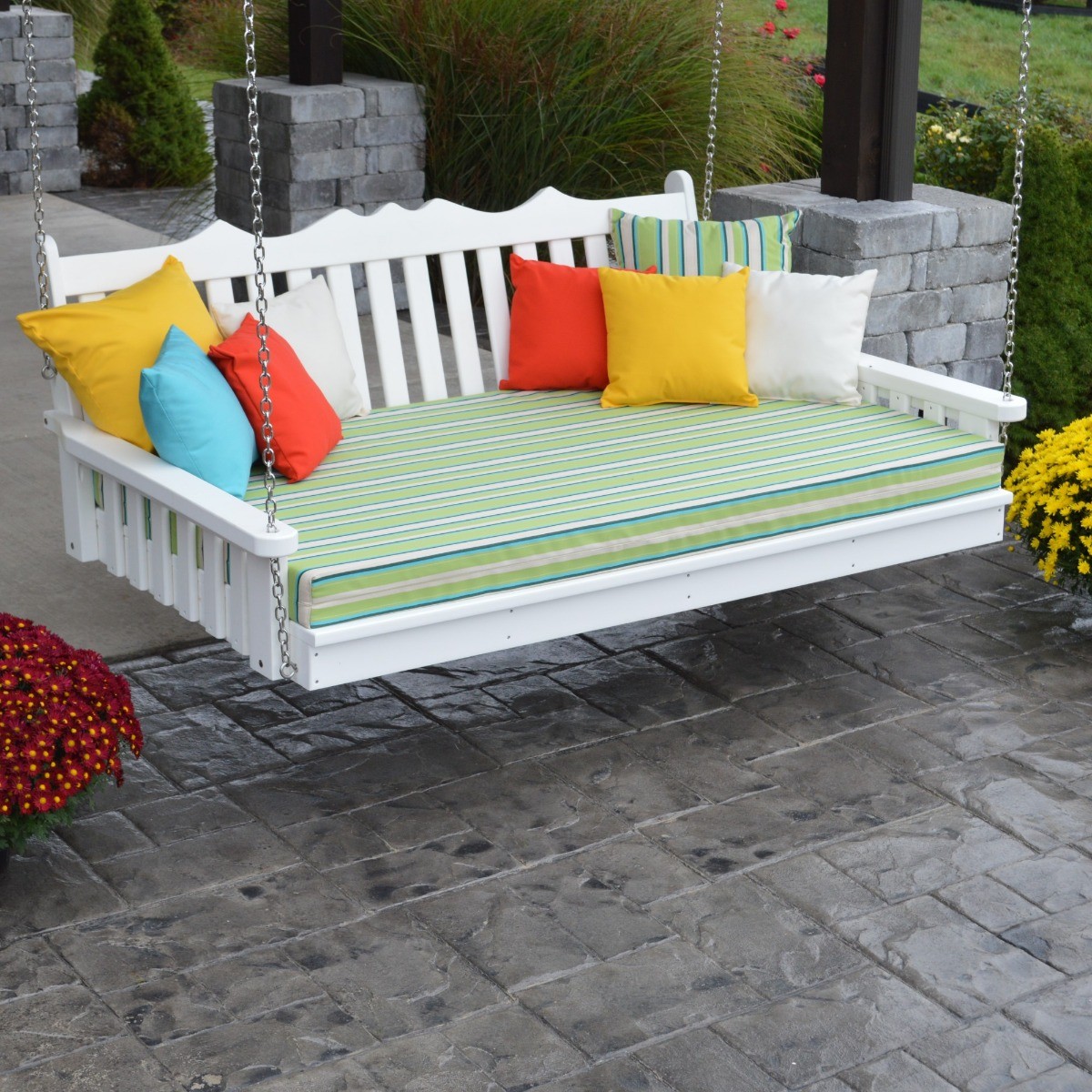 A&L Furniture 75 in Poly Royal English Swing Bed