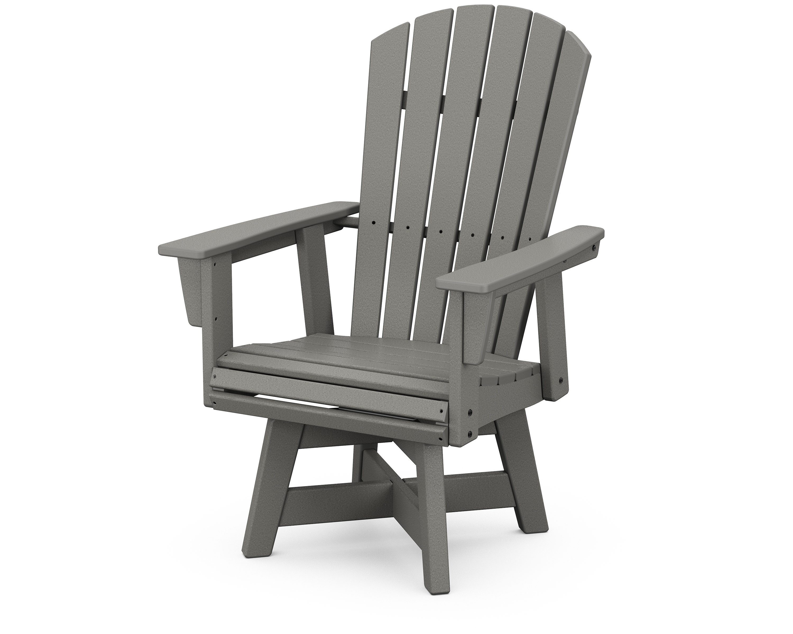 POLYWOOD Nautical Curveback Adirondack Swivel Dining Chair