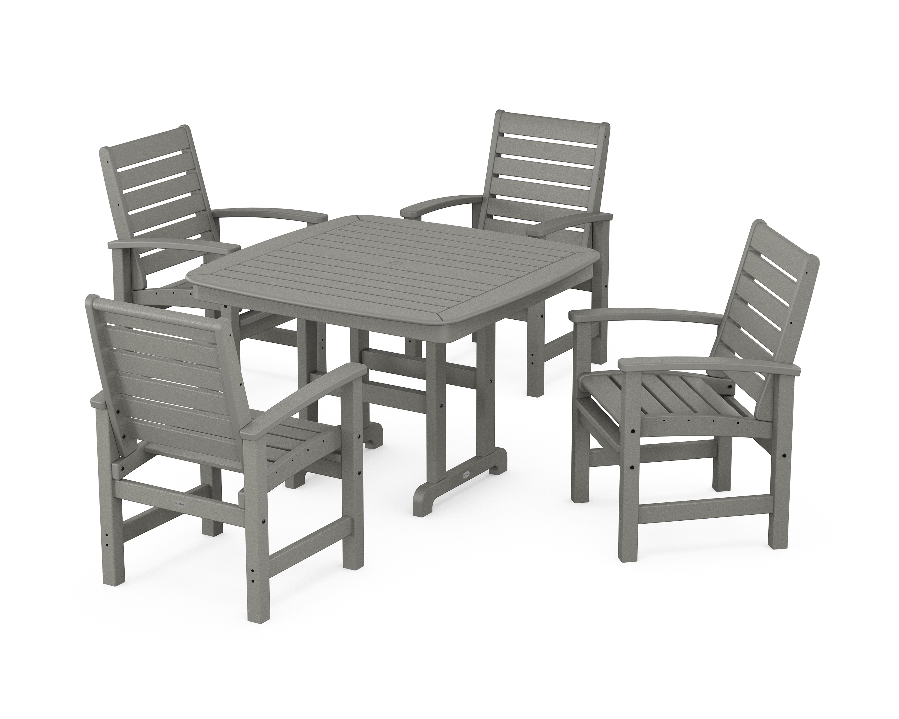 POLYWOOD Signature 5-Piece Dining Set with Trestle Legs