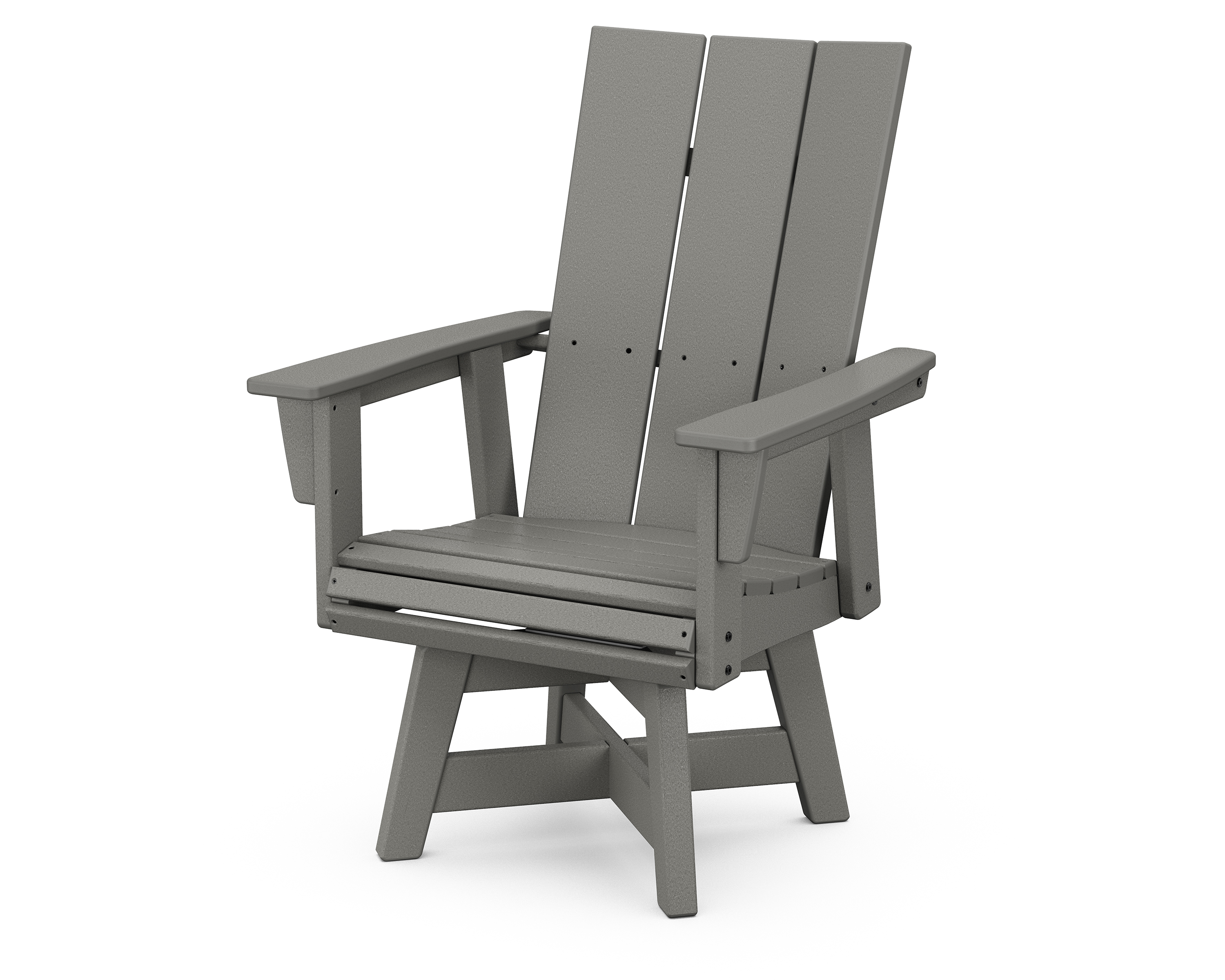 POLYWOOD Modern Curveback Adirondack Swivel Dining Chair