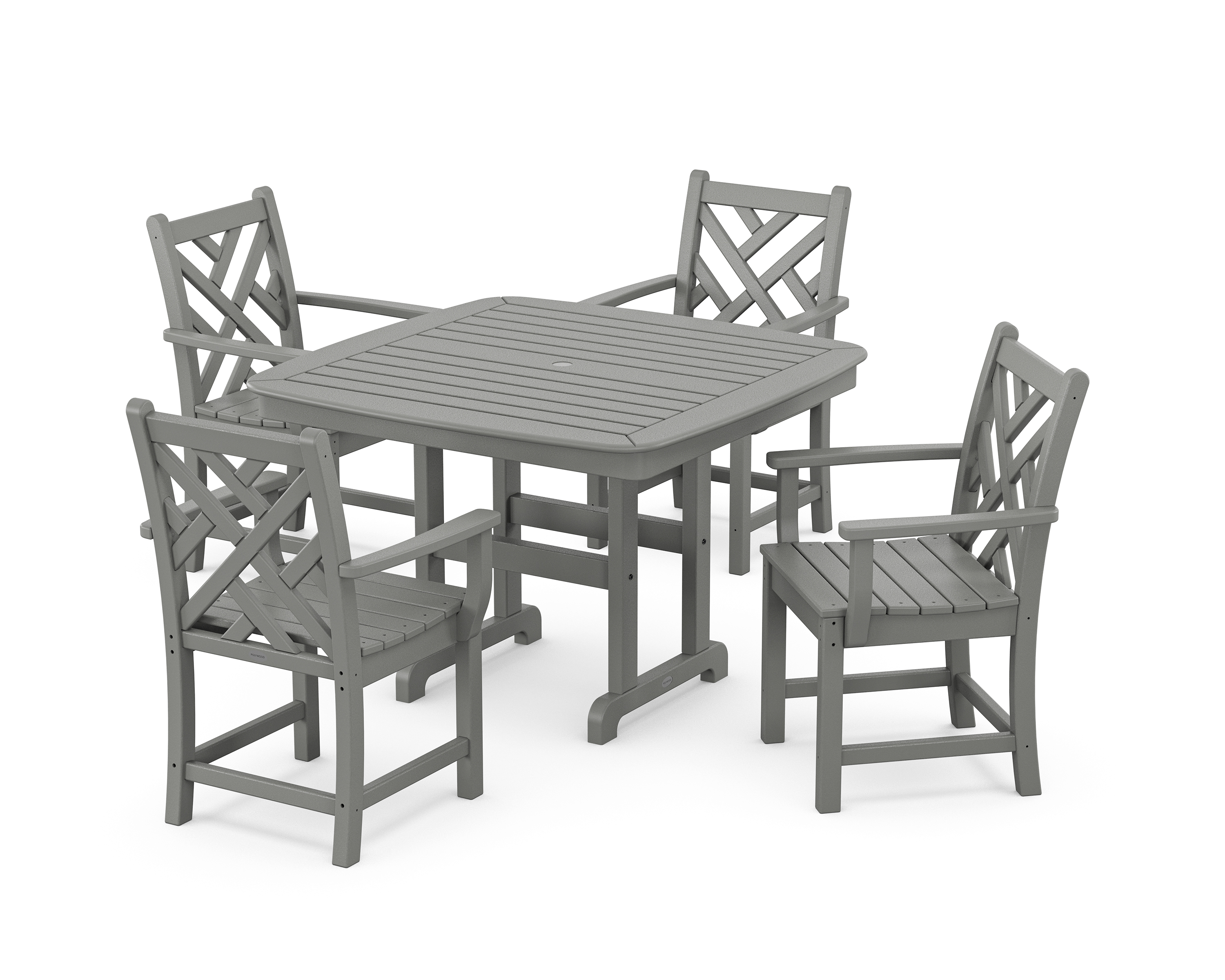 POLYWOOD Chippendale 5-Piece Dining Set with Trestle Legs