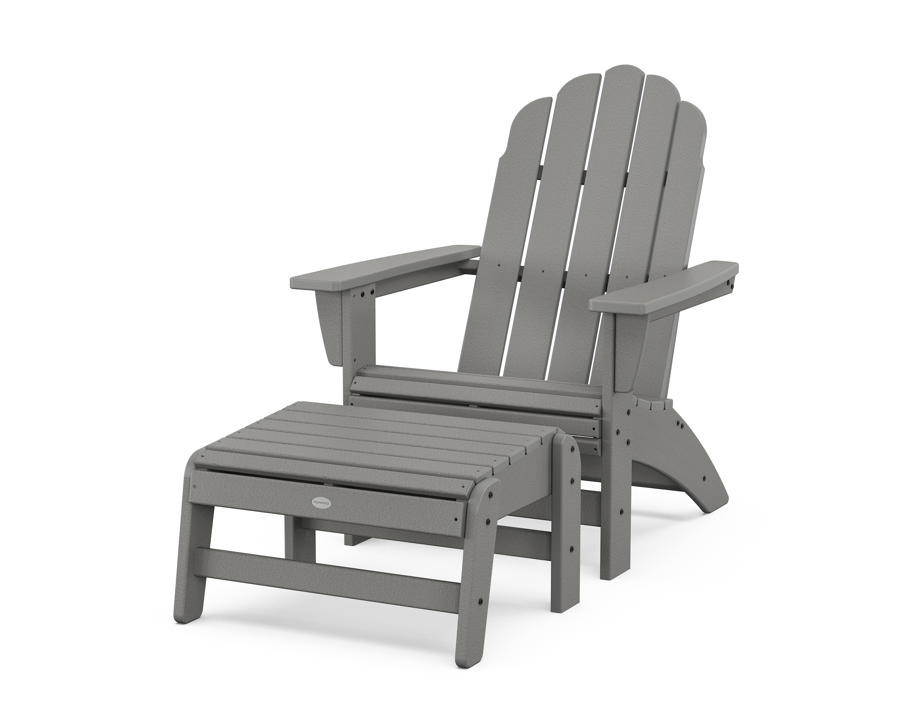 POLYWOOD Vineyard Grand Adirondack Chair with Ottoman