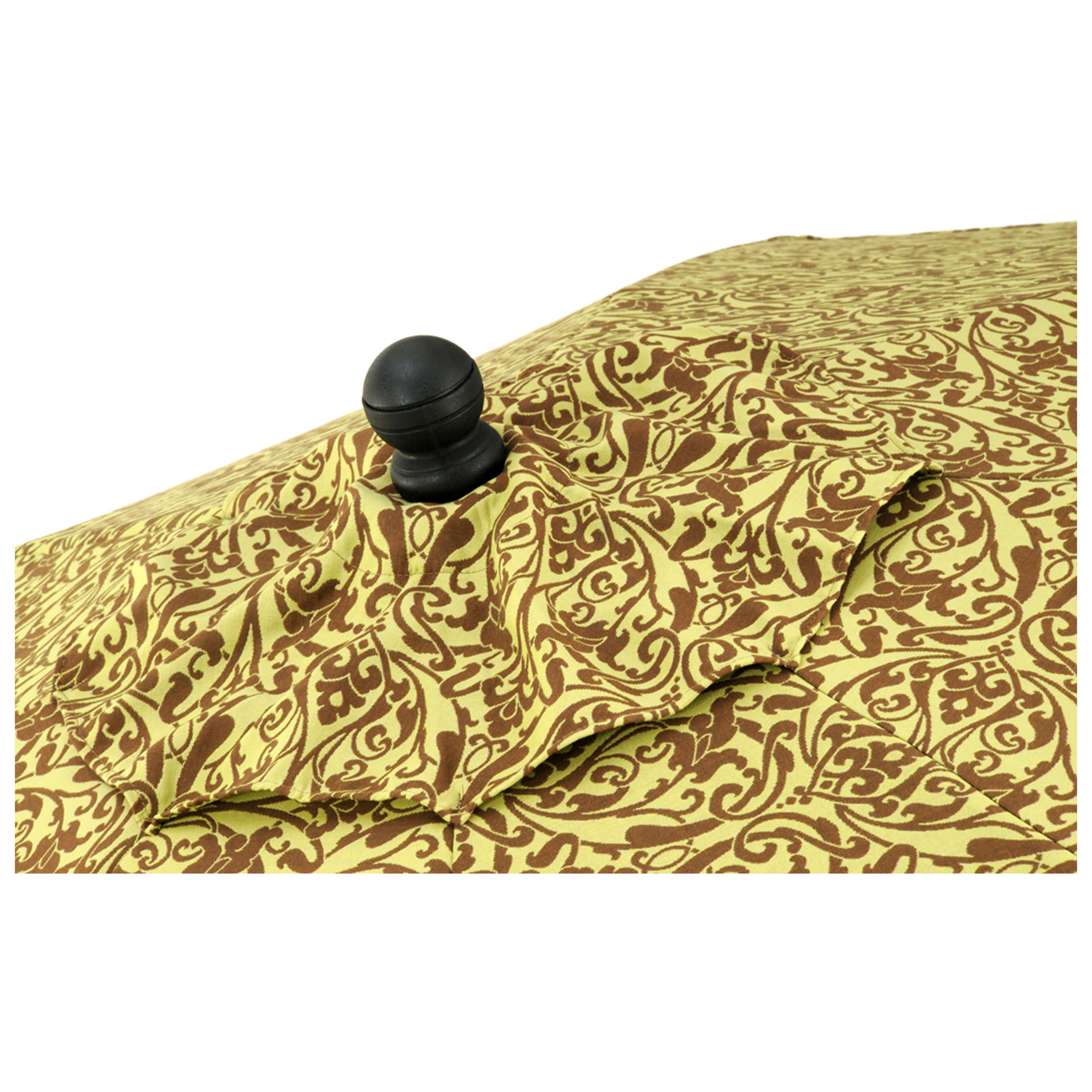 9 Ft Heavy Duty Aluminum Market Crank Umbrella with Fiberglass Ribs & No Tilt