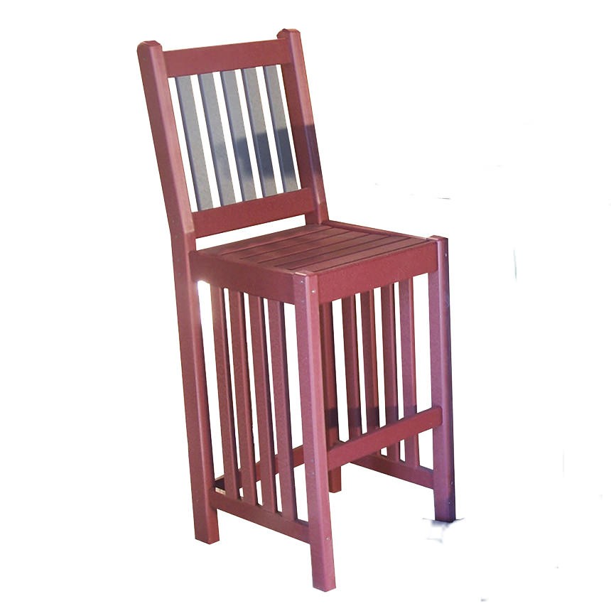 Amish Poly Mission 18in Bar Chair