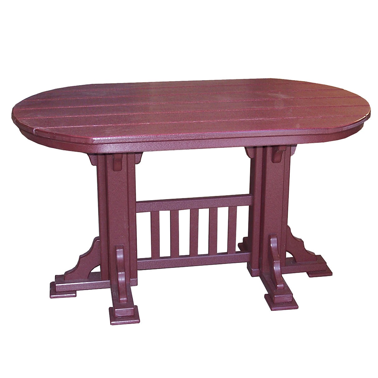 Amish Poly 6' Oval Mission Balcony Table