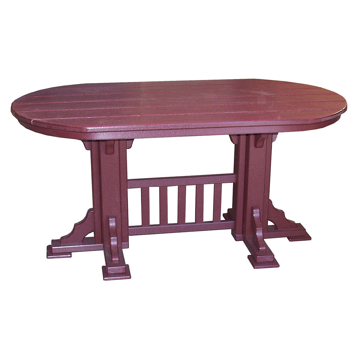 Amish Poly 7' Oval Mission Dining Table
