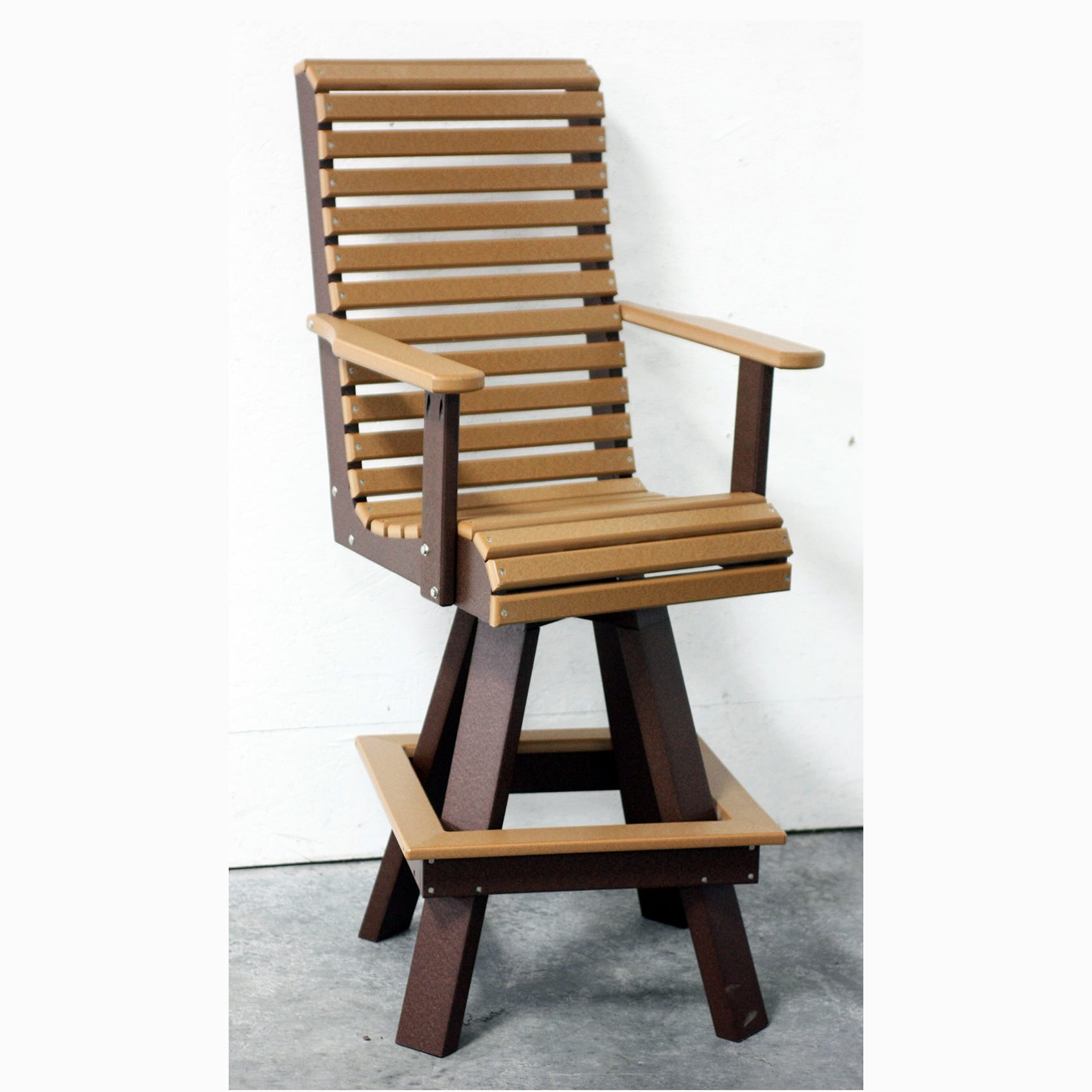 Amish Poly Rollback Swivel Balcony Chair