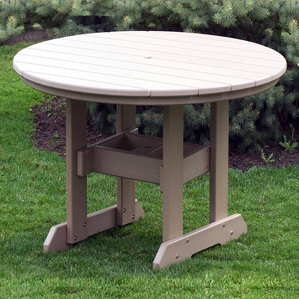 Amish Poly 54in Round Bar Table