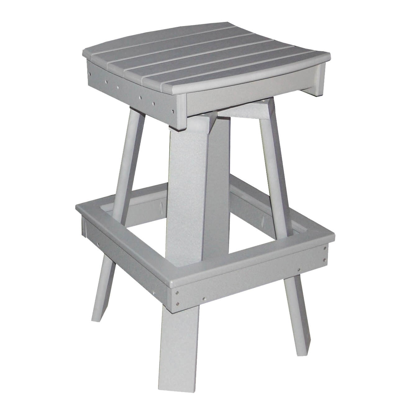 Amish Poly 17in Swivel Saddle Dining Chair