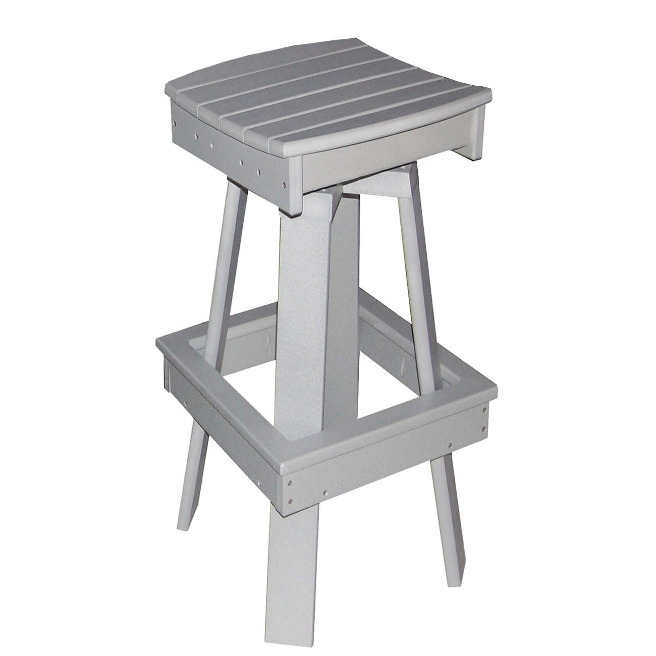 Amish Poly 17in Swivel Saddle Bar Chair