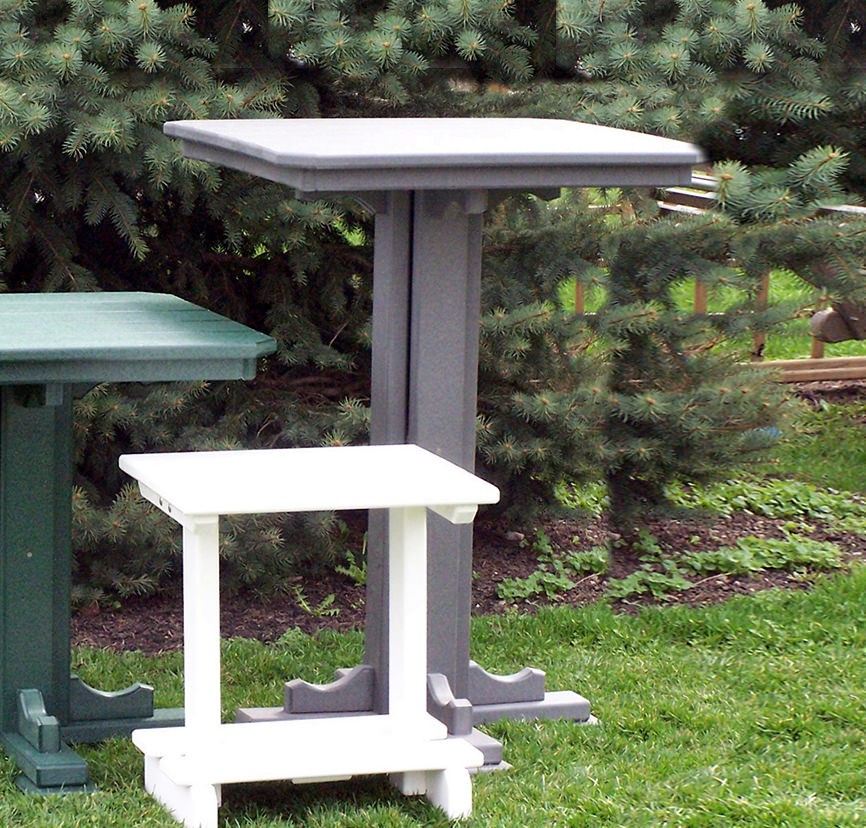 Amish Poly 28in Square Bar Table
