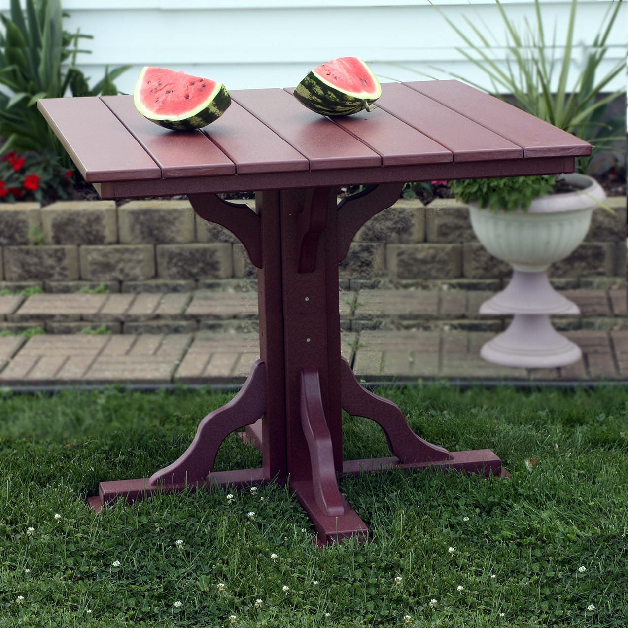 Amish Poly 39in Square Bar Table