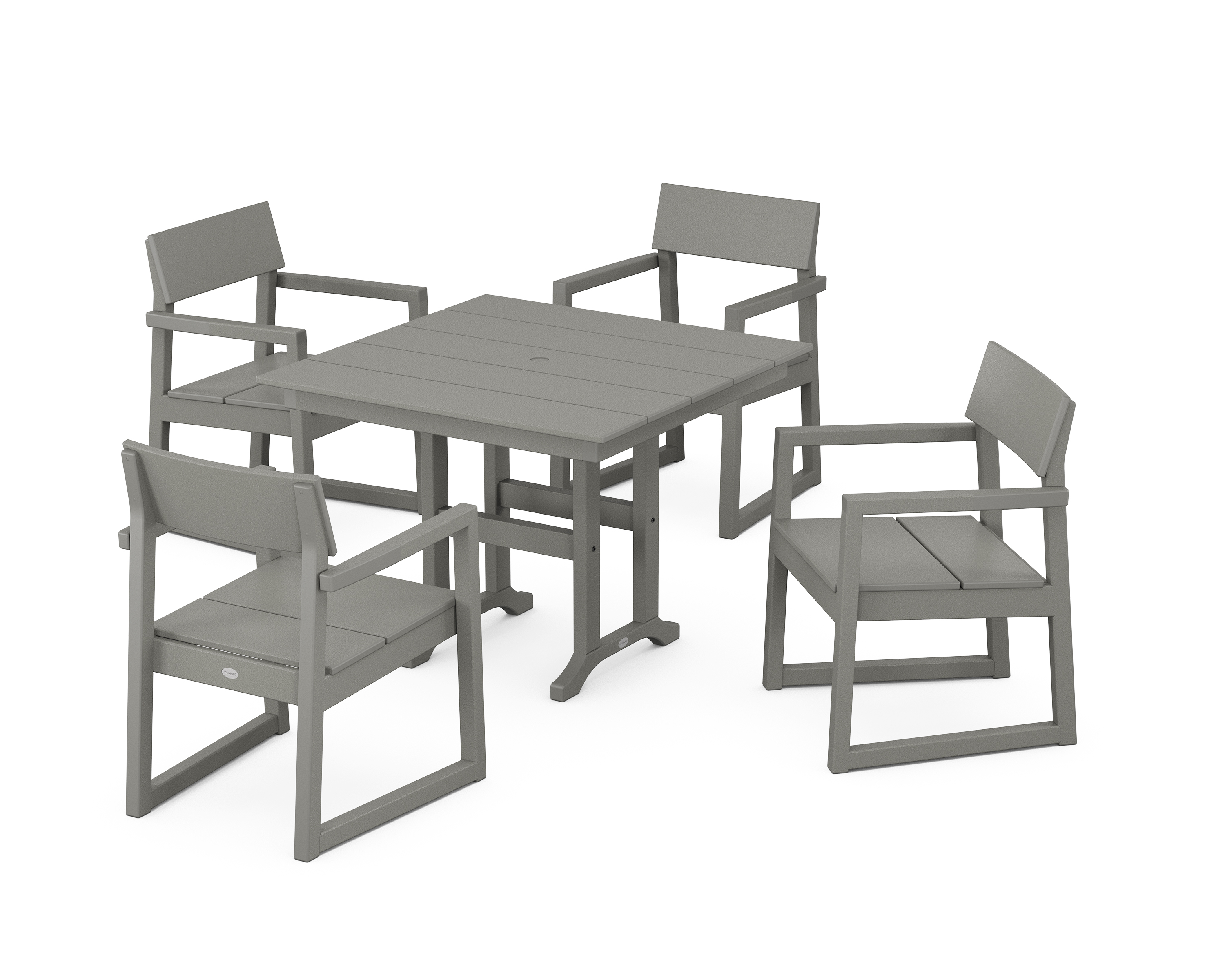 POLYWOOD EDGE 5-Piece Farmhouse Dining Set