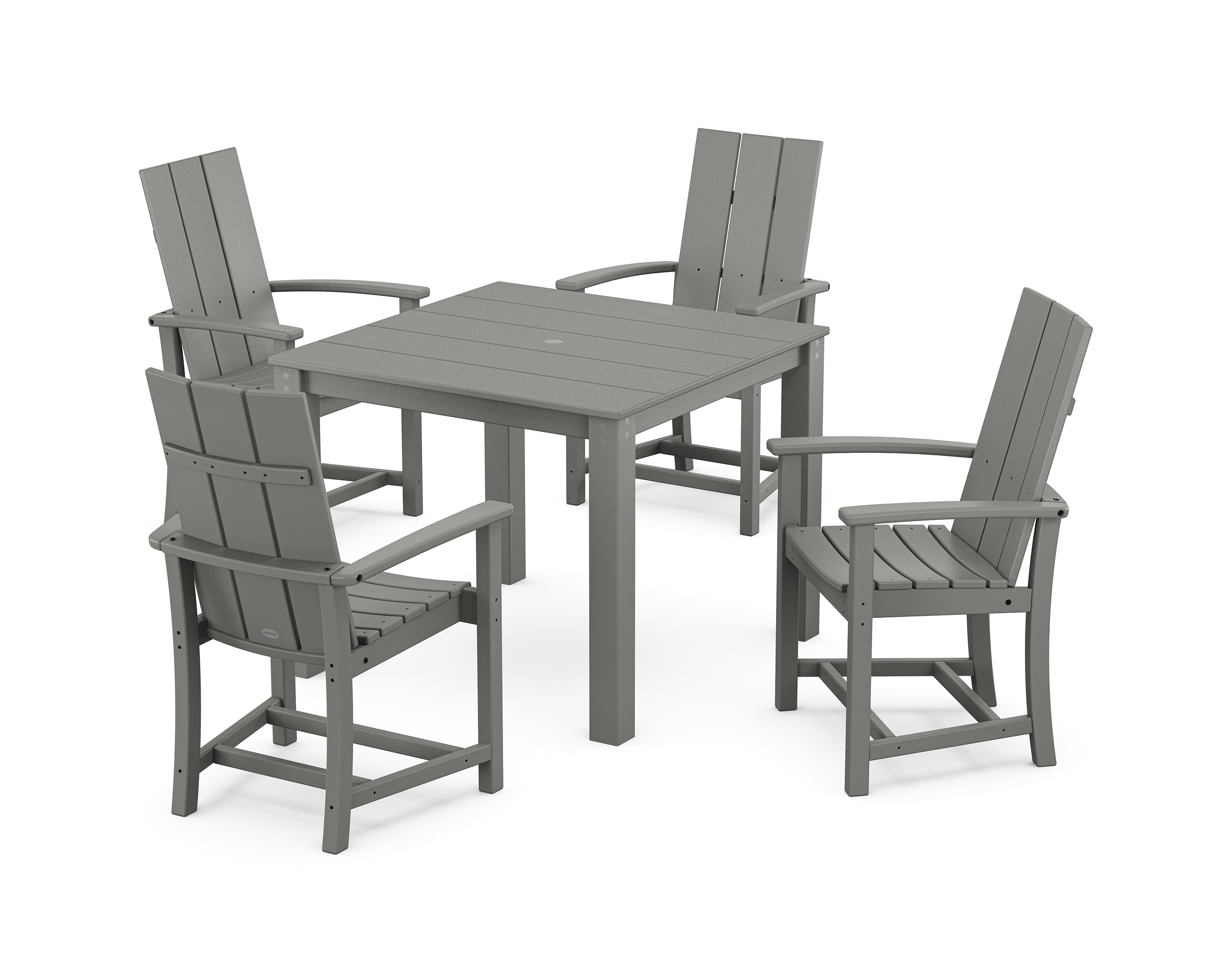 POLYWOOD Modern Adirondack 5-Piece Parsons Dining Set