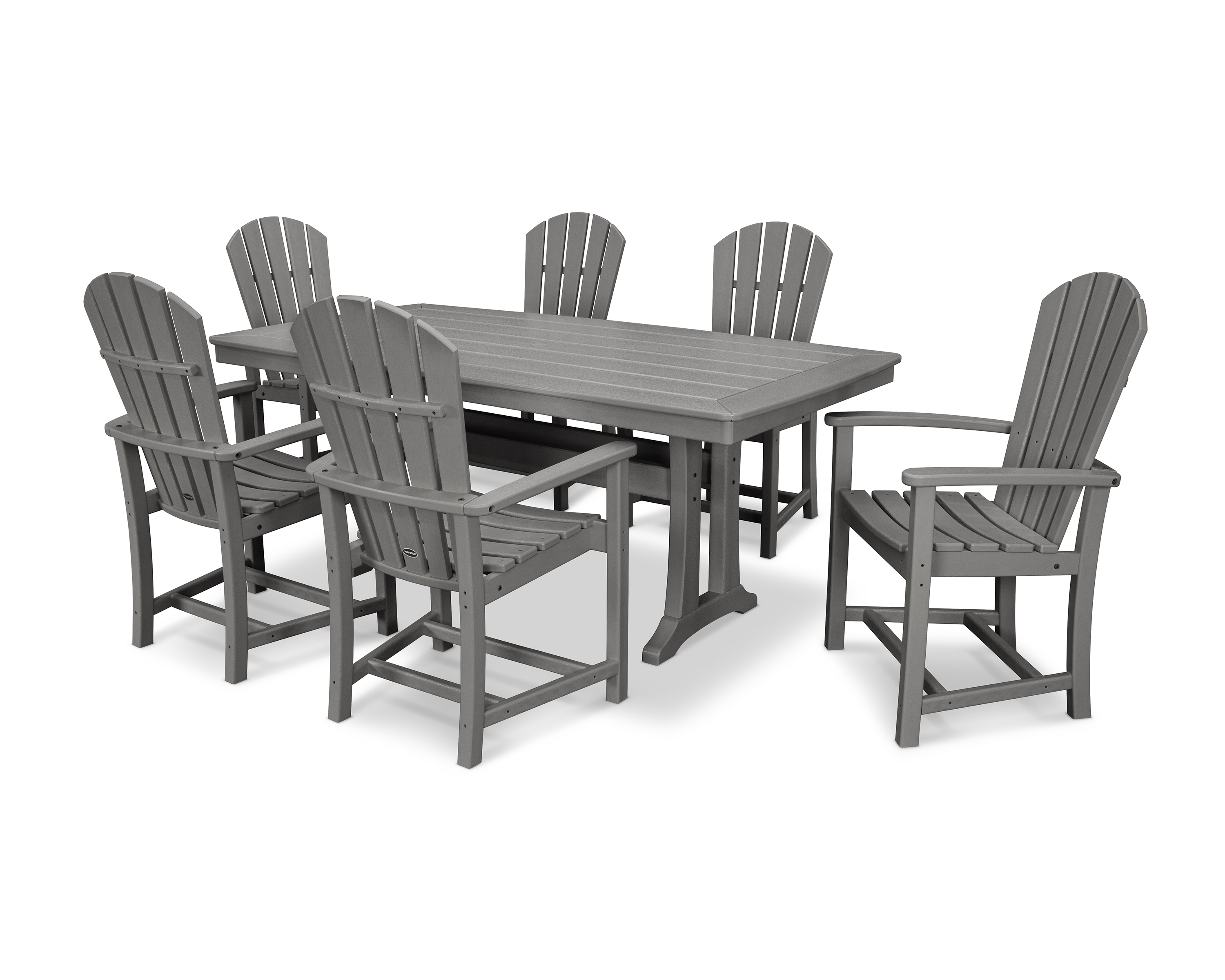 POLYWOOD Palm Coast 7-Piece Dining Set with Trestle Legs