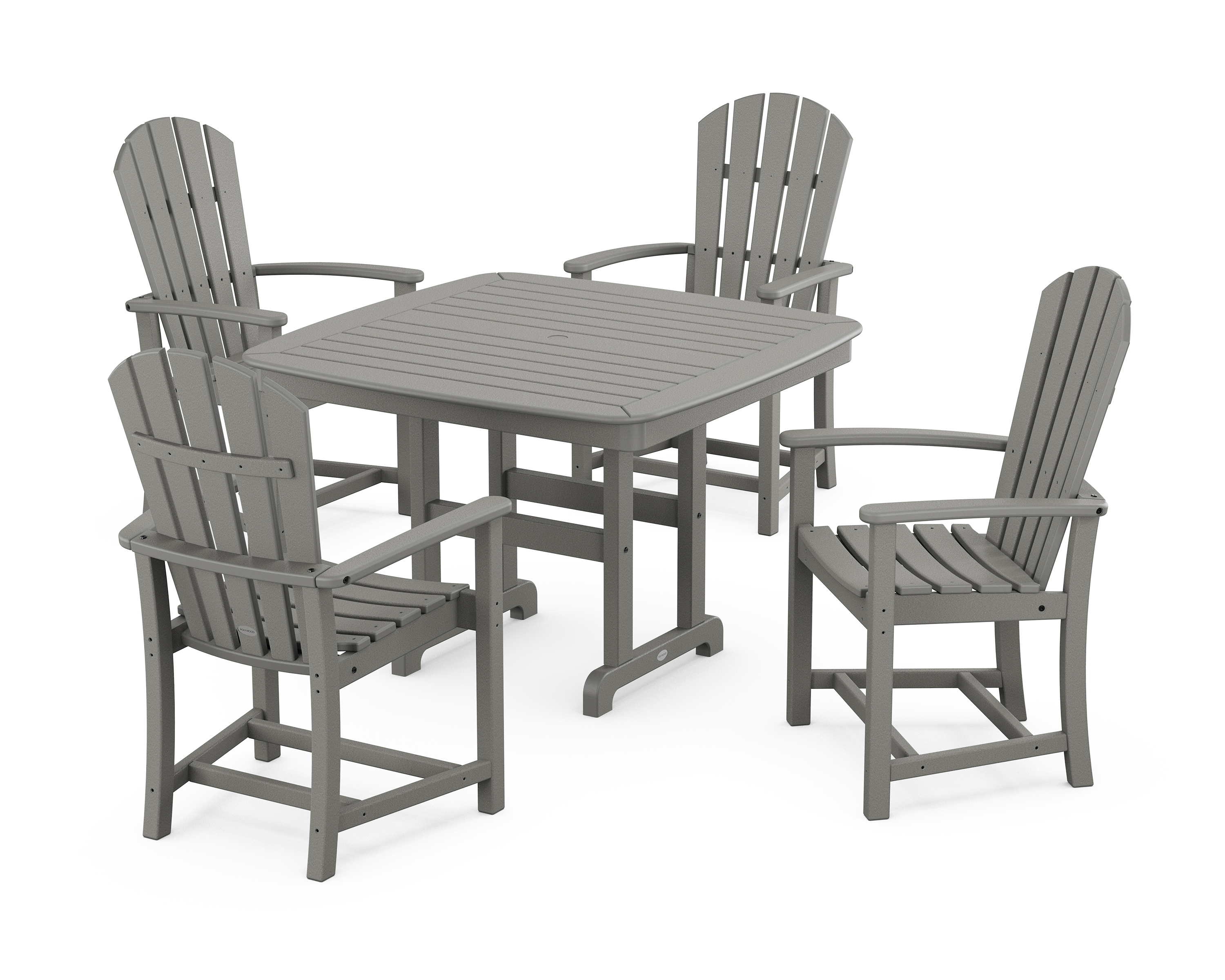 POLYWOOD Palm Coast 5-Piece Dining Set with Trestle Legs