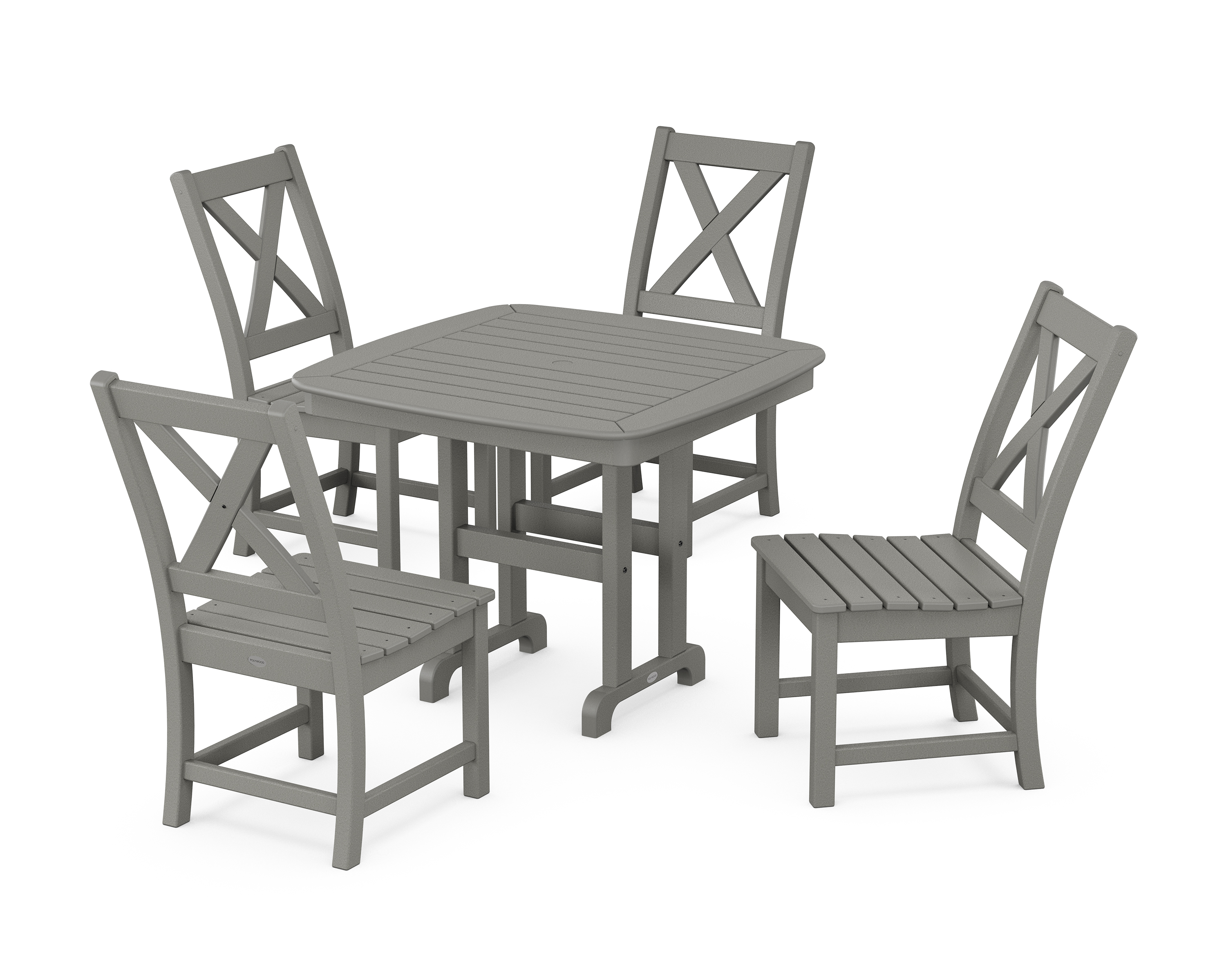 POLYWOOD Braxton Side Chair 5-Piece Dining Set