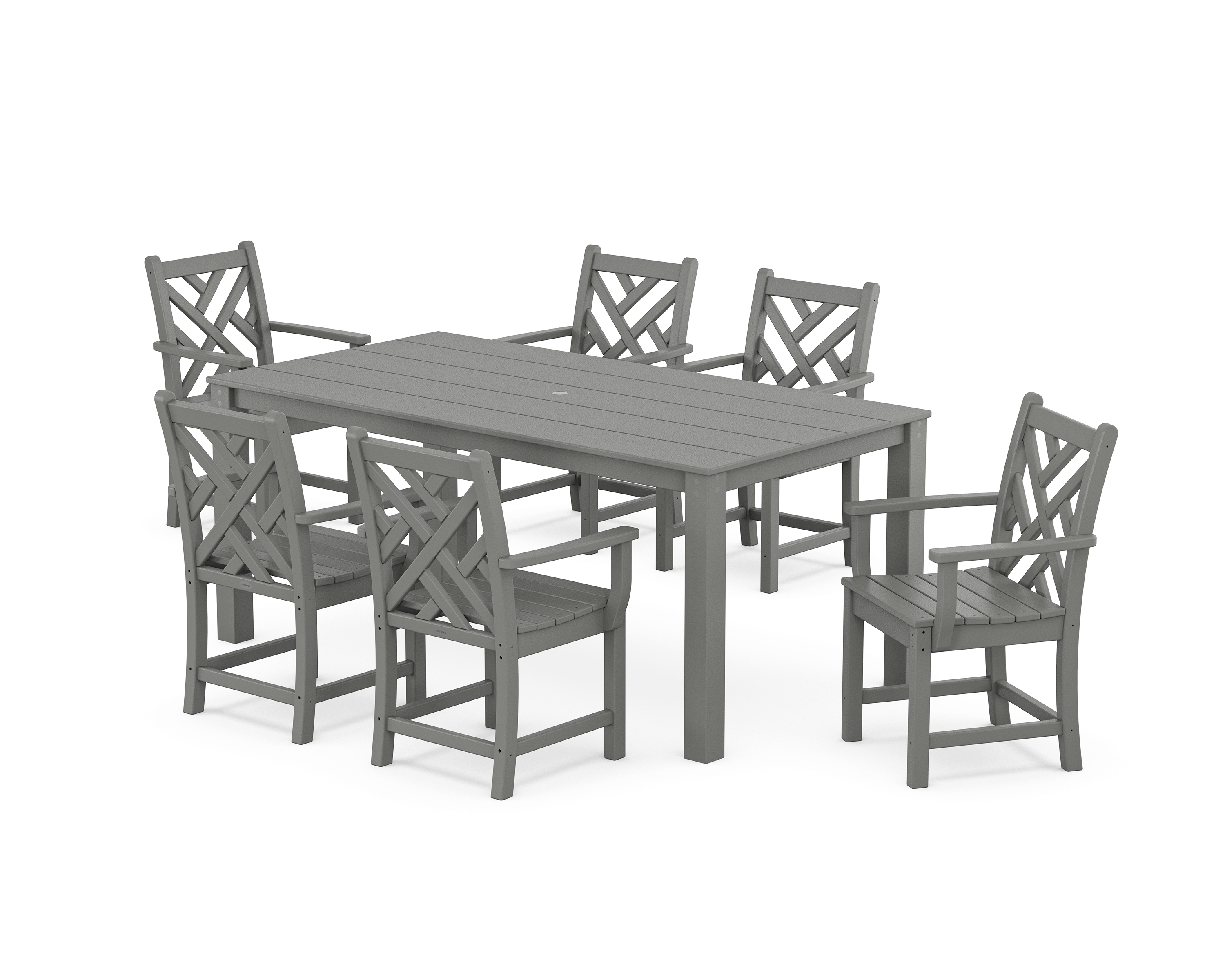 POLYWOOD Chippendale Arm Chair 7-Piece Parsons Dining Set