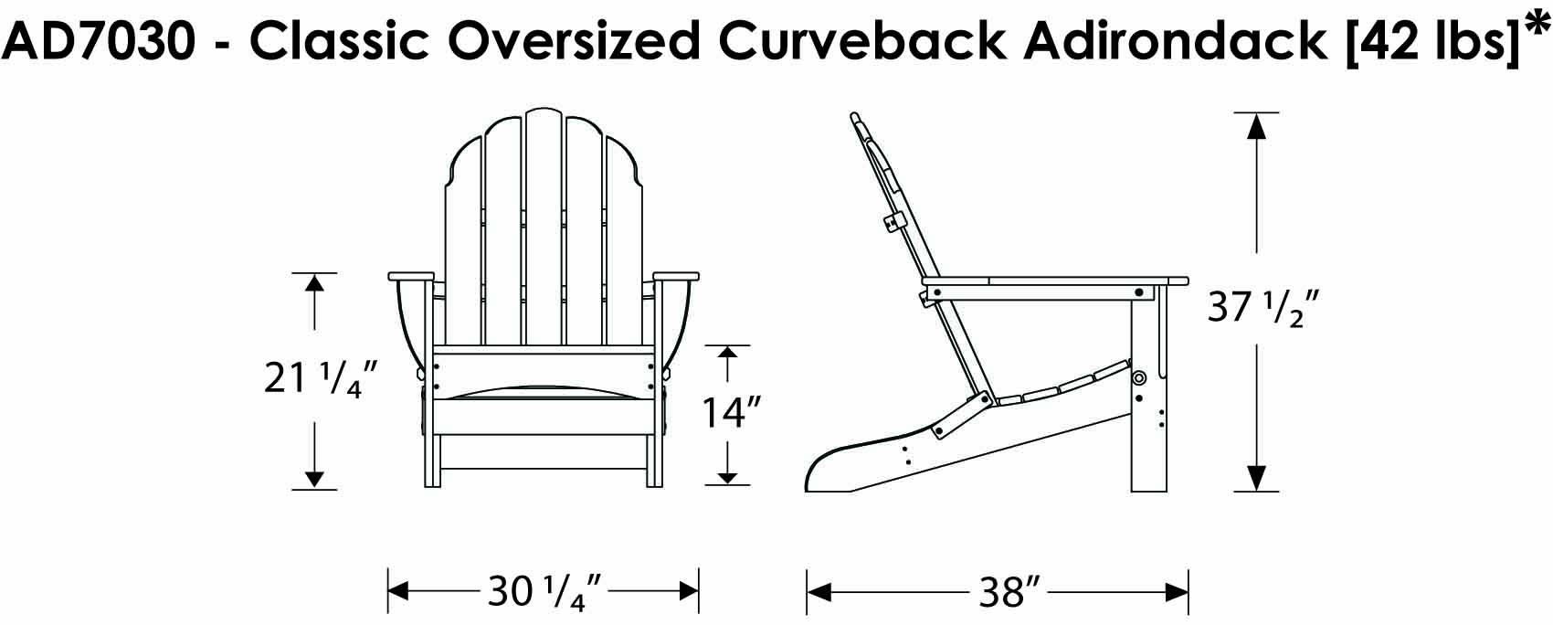POLYWOOD Classic Oversized Curveback Adirondack Chair