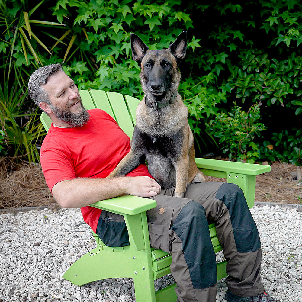 POLYWOOD Nautical Grand Adirondack Chair