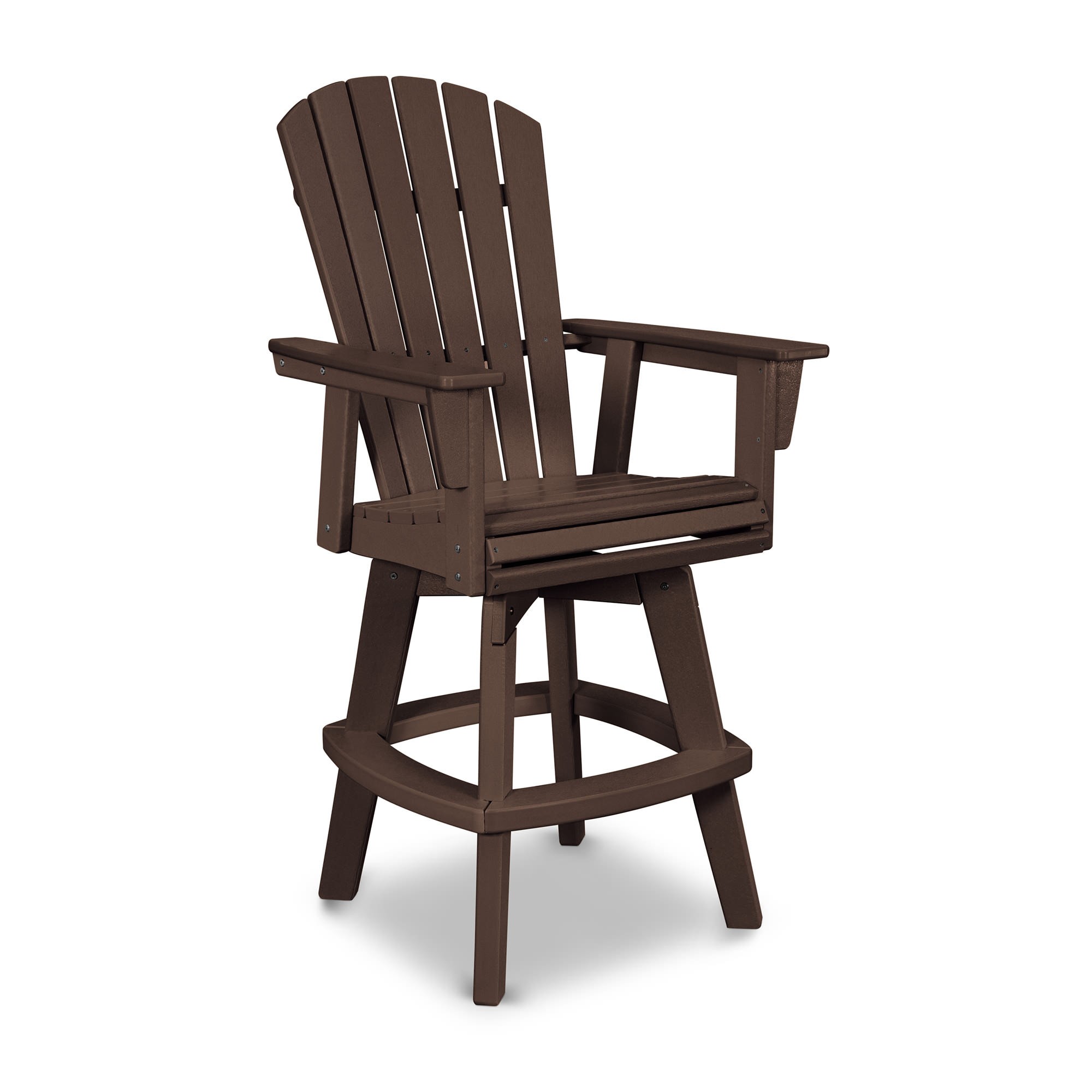 POLYWOOD® Nautical Adirondack Swivel Bar Chair