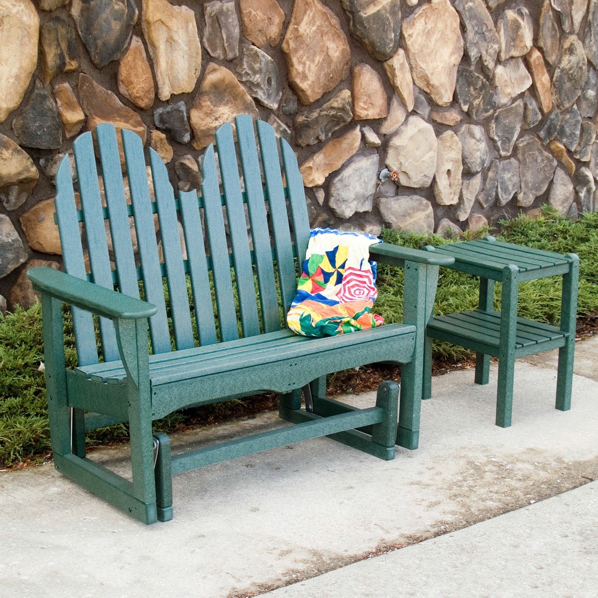 POLYWOOD Classic Adirondack 48 in Glider Bench