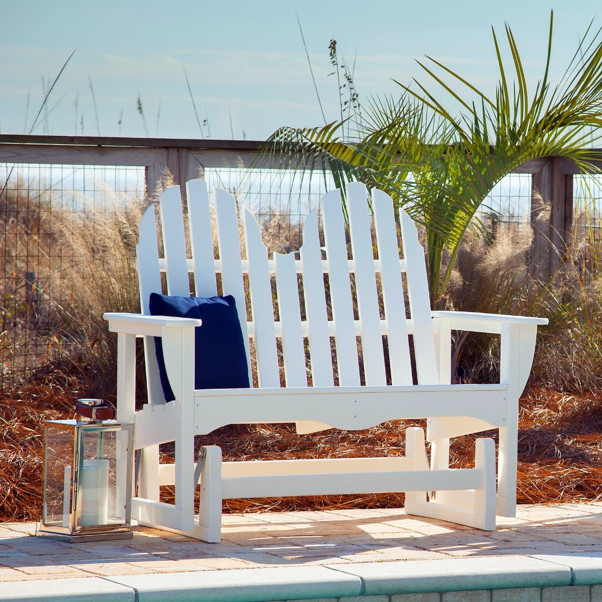 POLYWOOD Classic Adirondack 48 in Glider Bench