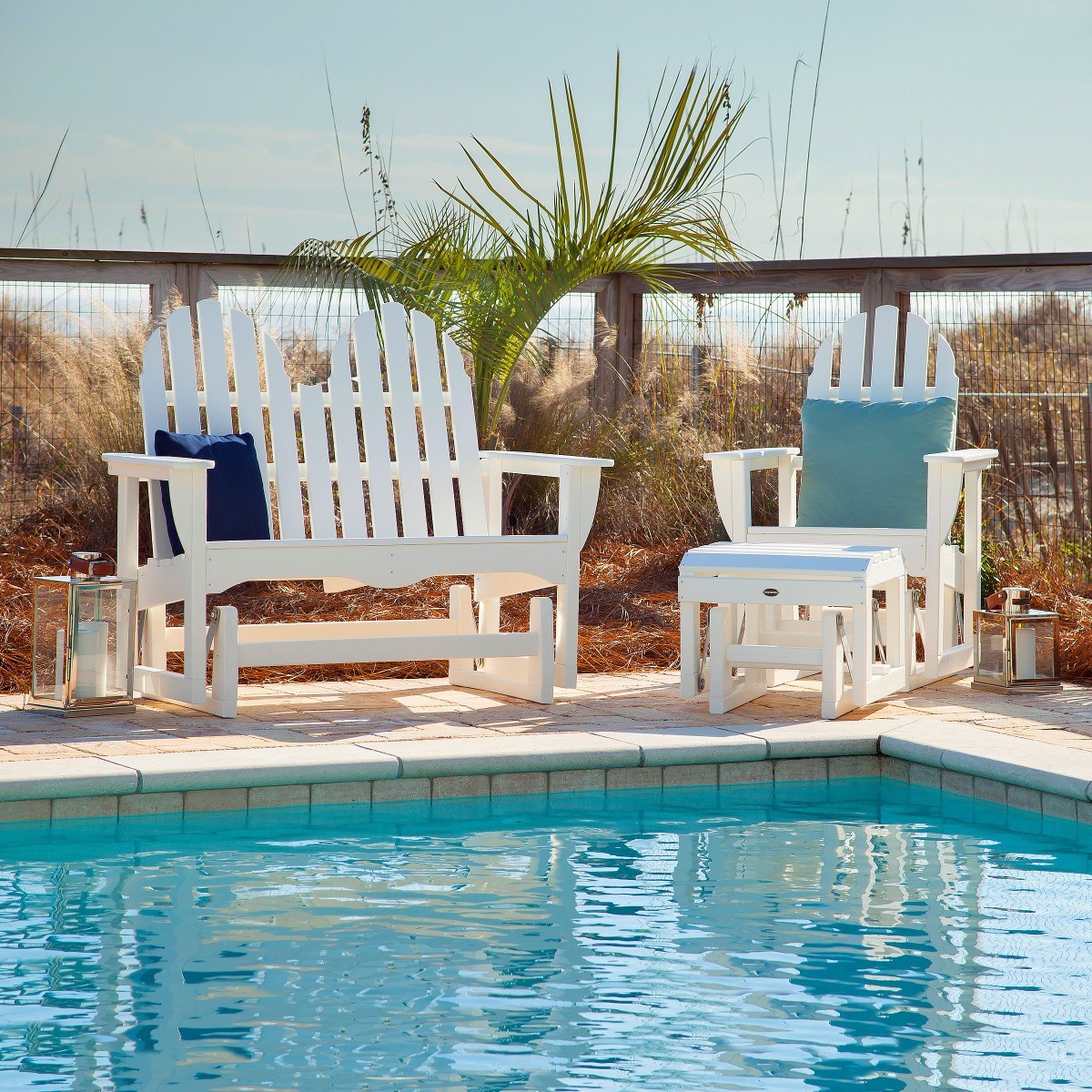 POLYWOOD Classic Adirondack 48 in Glider Bench