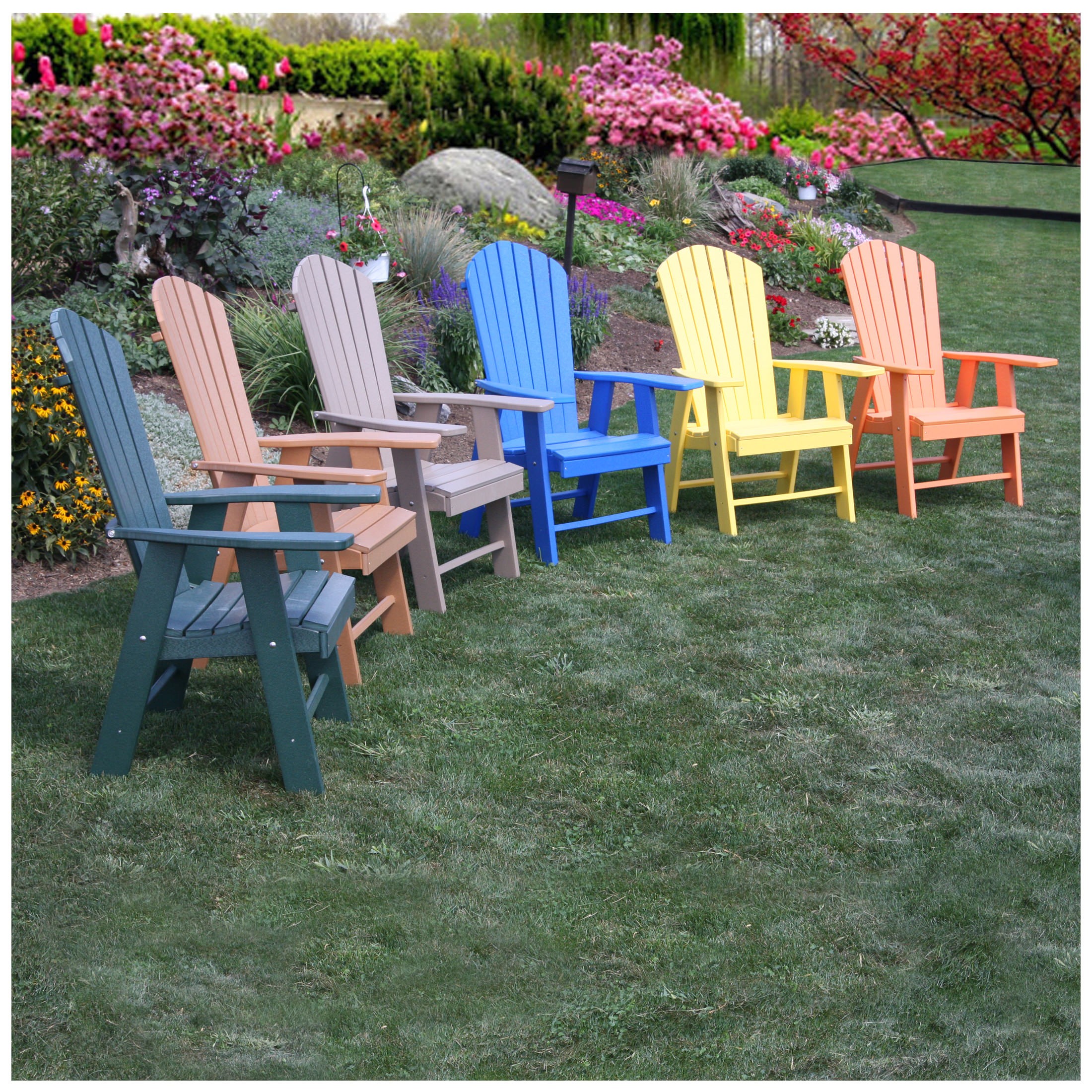 A&L Furniture Poly Upright Adirondack Chair