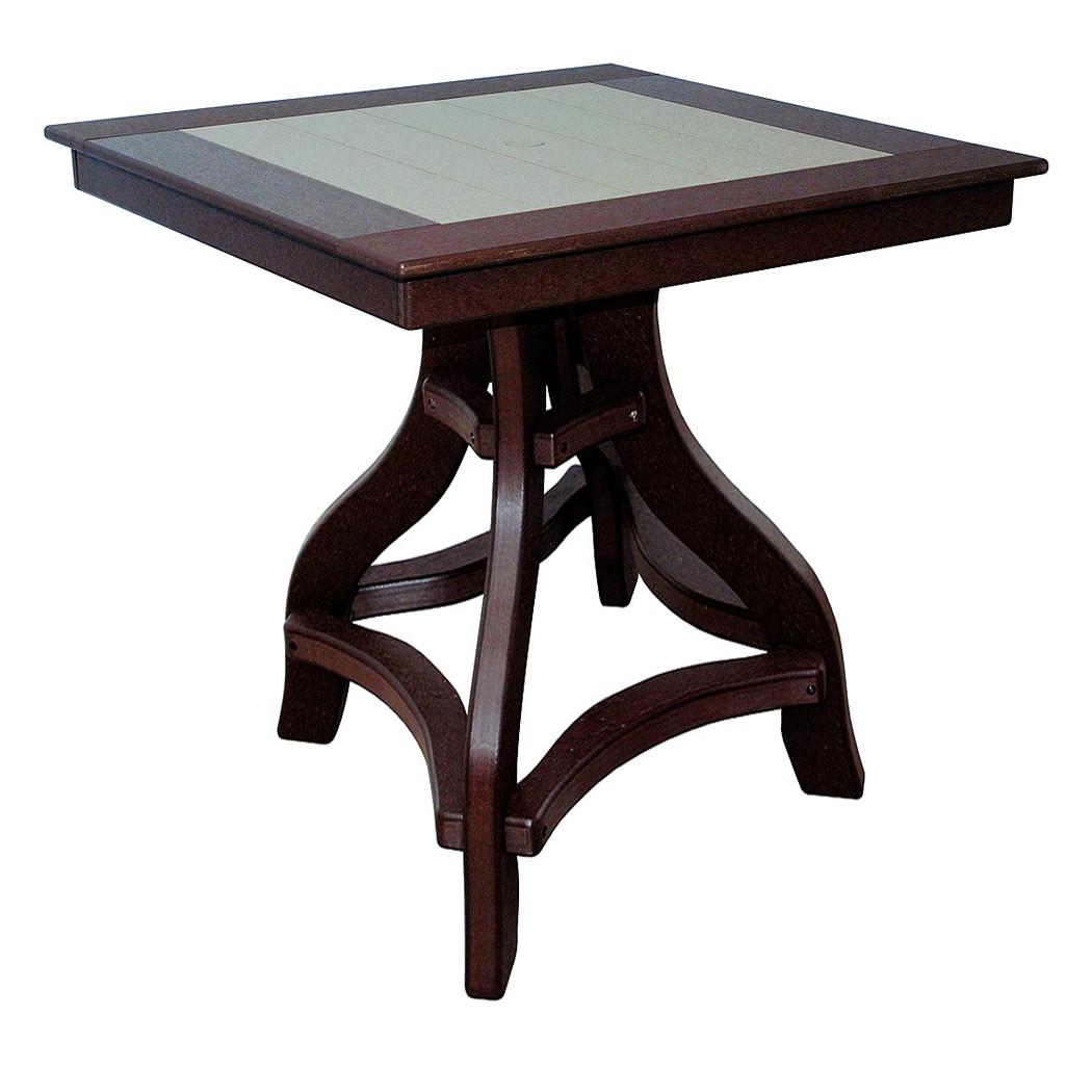 Amish Poly 36 in Square Bar Table
