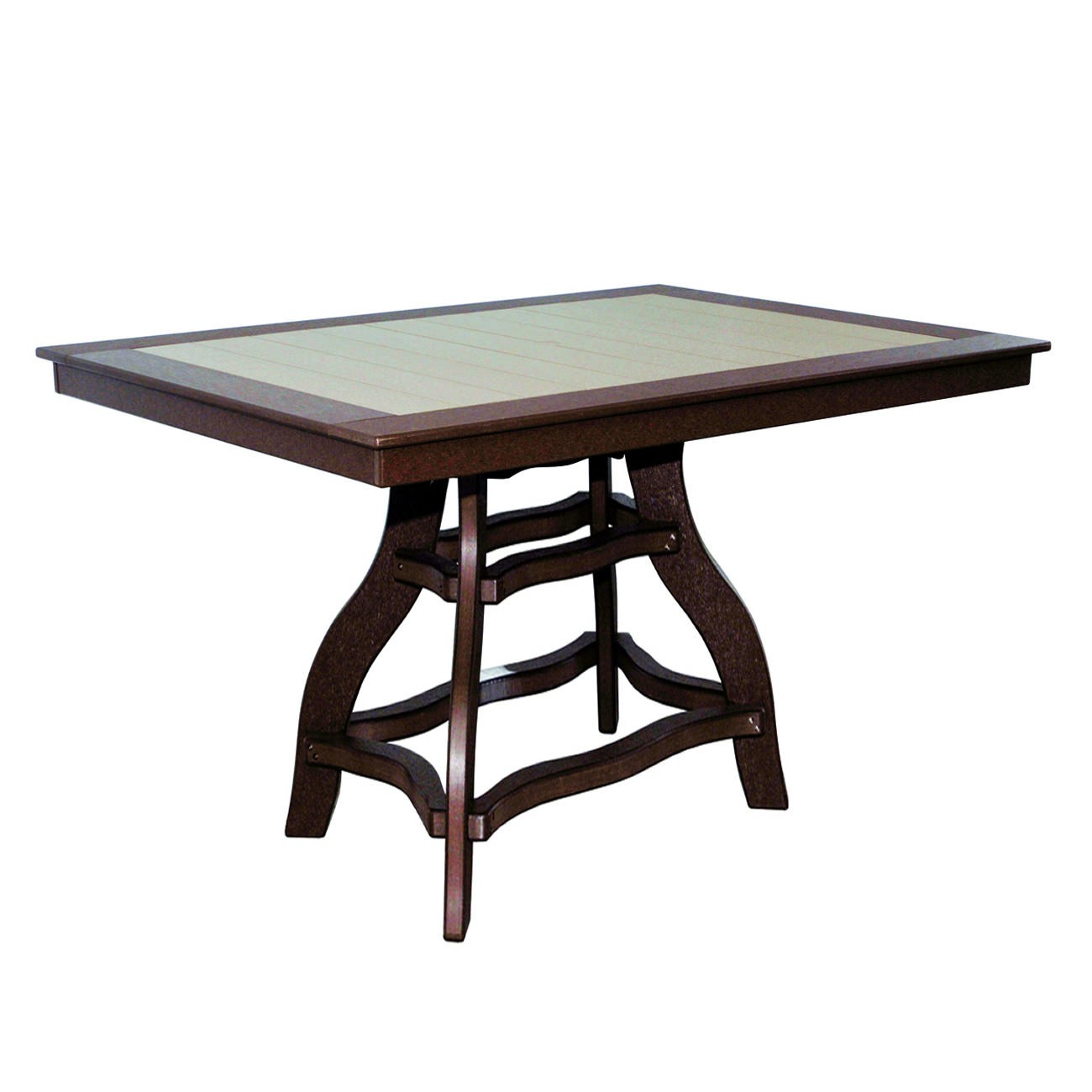 Amish Poly 44 in x 60 in Rectangle Bar Table