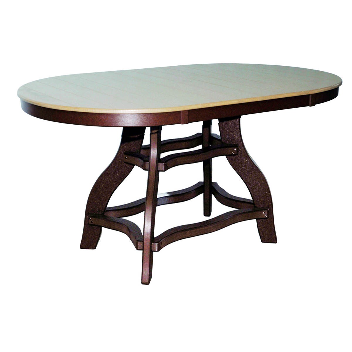 Amish Poly 44 in x 72 in Oval Bar Table