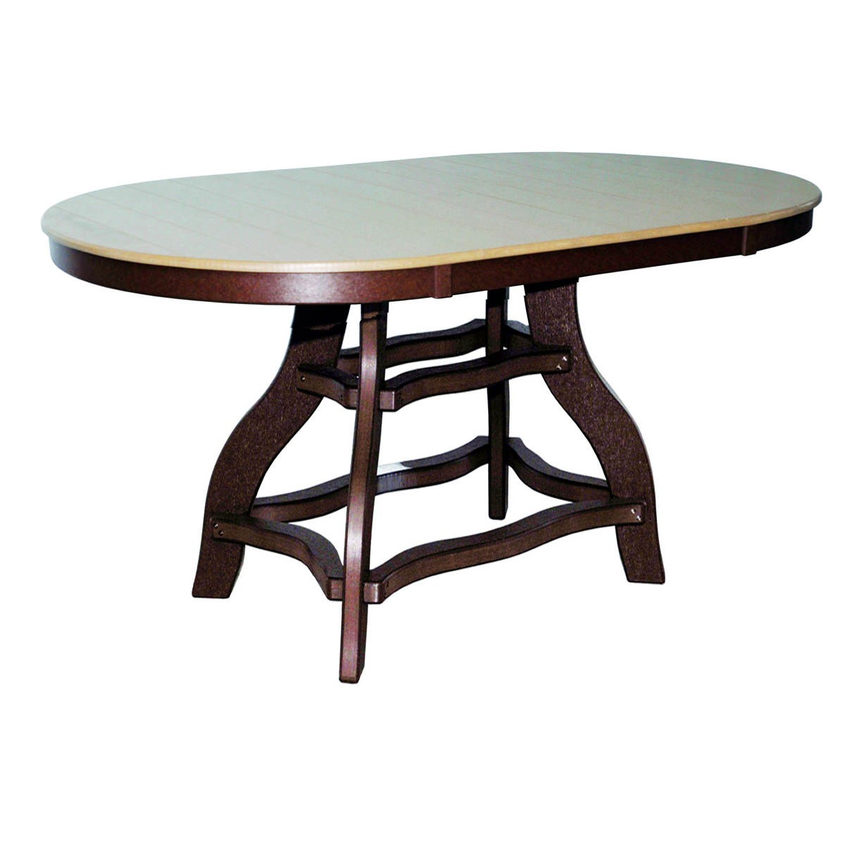 Amish Poly 44 in x 84 in Oval Bar Table