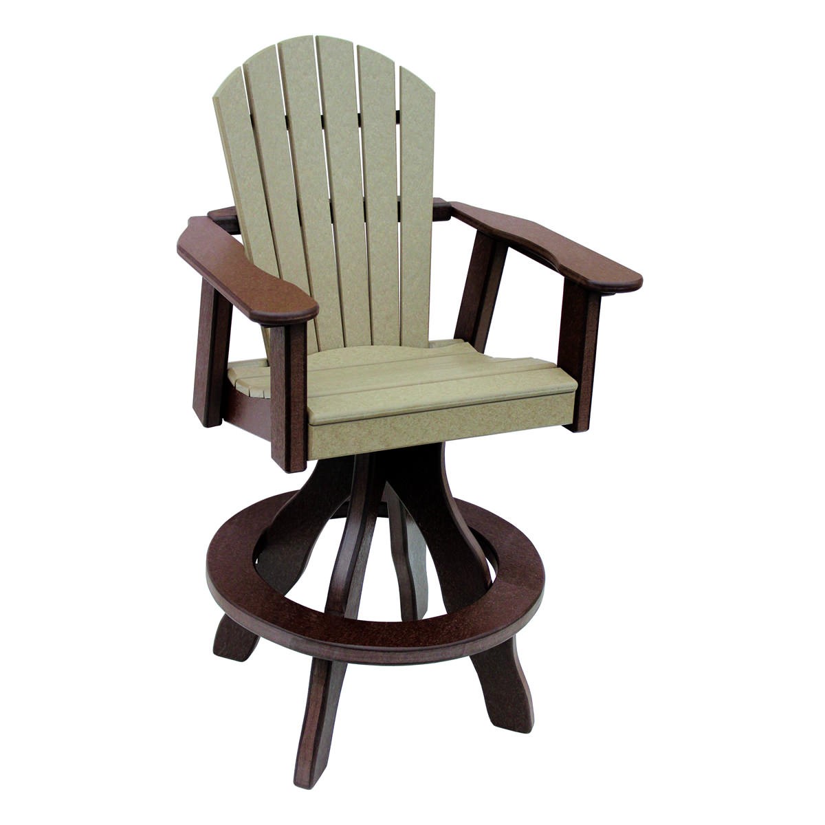 Amish Poly Comfy-Back Swivel Bar Chair - Sold in Pairs