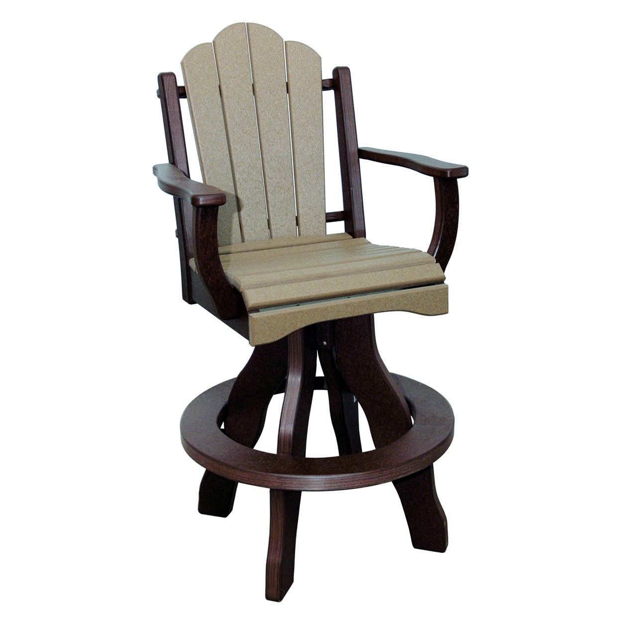 Amish Poly Daisy Bar Swivel Arm Chair - Sold in Pairs