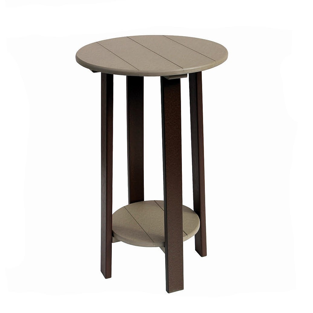 Amish Poly Round Bar End Table