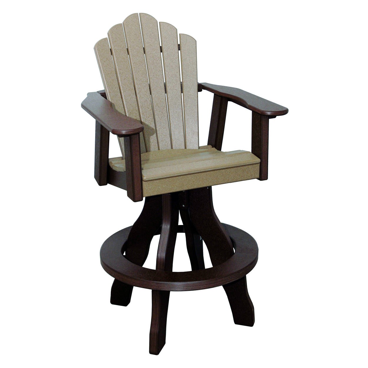 Amish Poly Snuggle-Back Swivel Bar Chair - Sold in Pairs