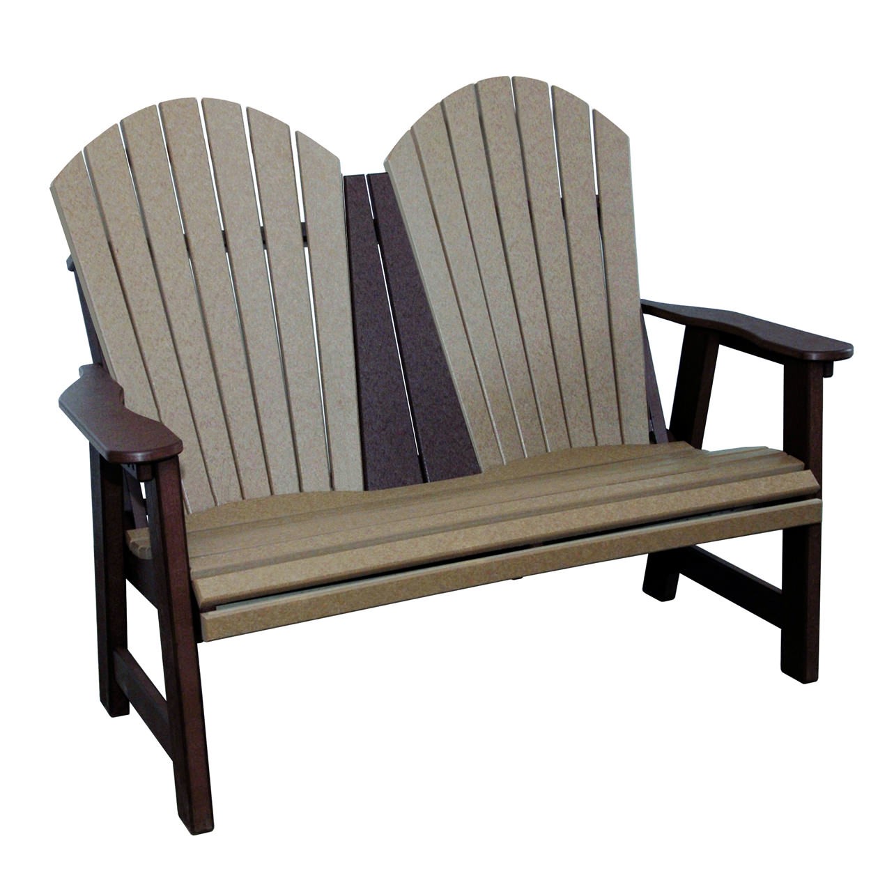 Amish Poly Comfy-Back Garden Bench